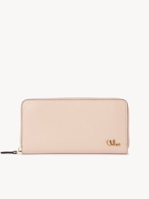 Chloé Iconic zipped long wallet in shiny leather