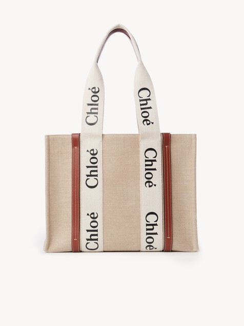 Woody tote bag in linen