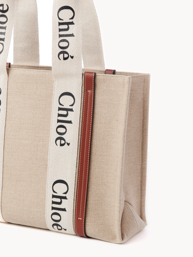 Woody tote bag in linen - 13