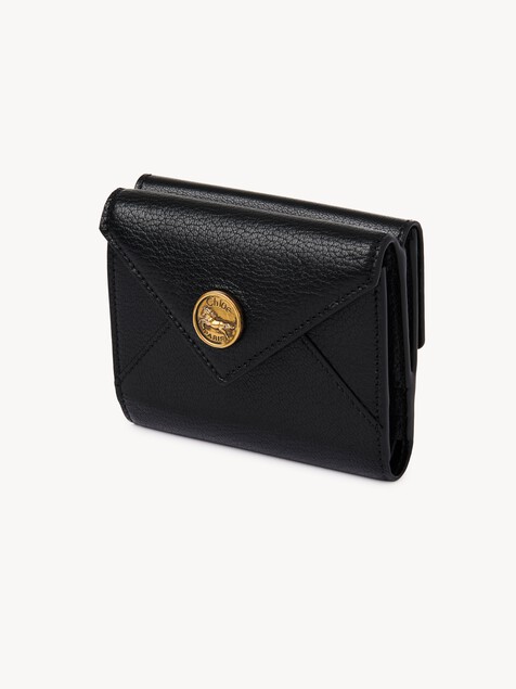 Small Envelope tri-fold in grained leather