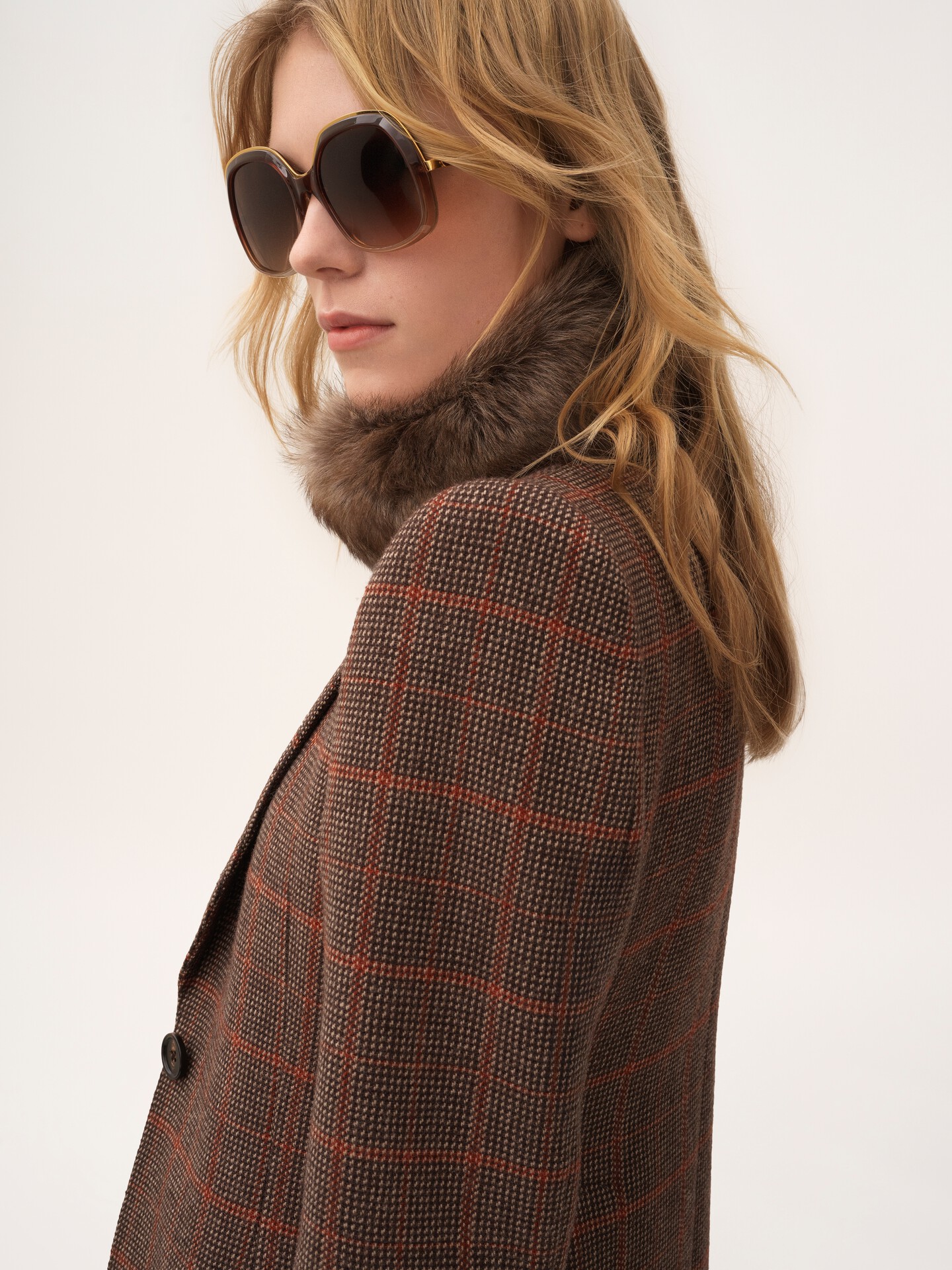 Tailored jacket in check wool - 4