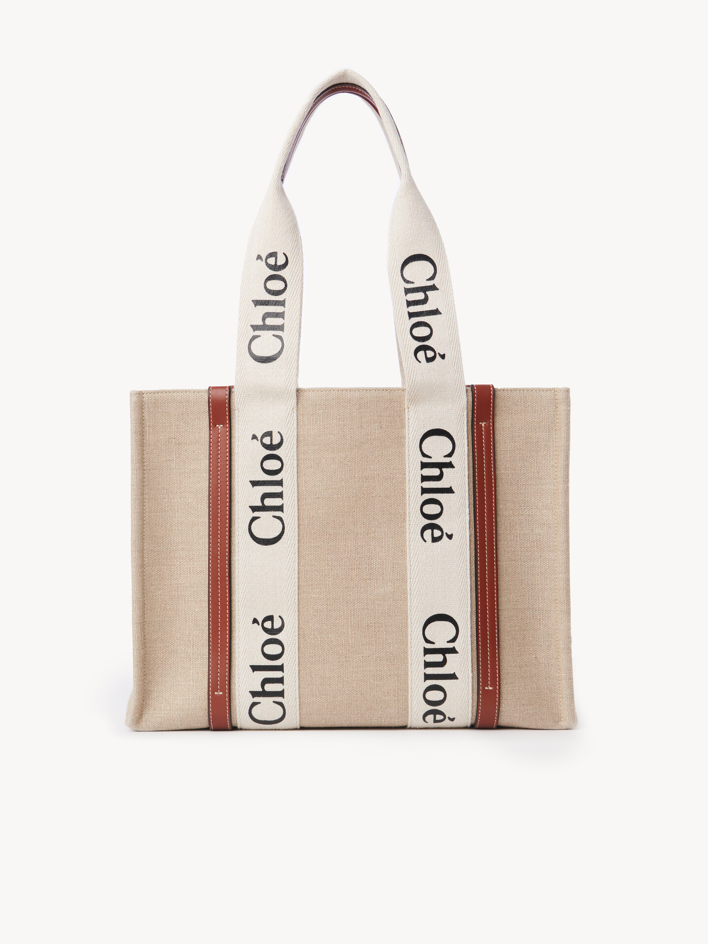 Woody tote bag in linen - 2