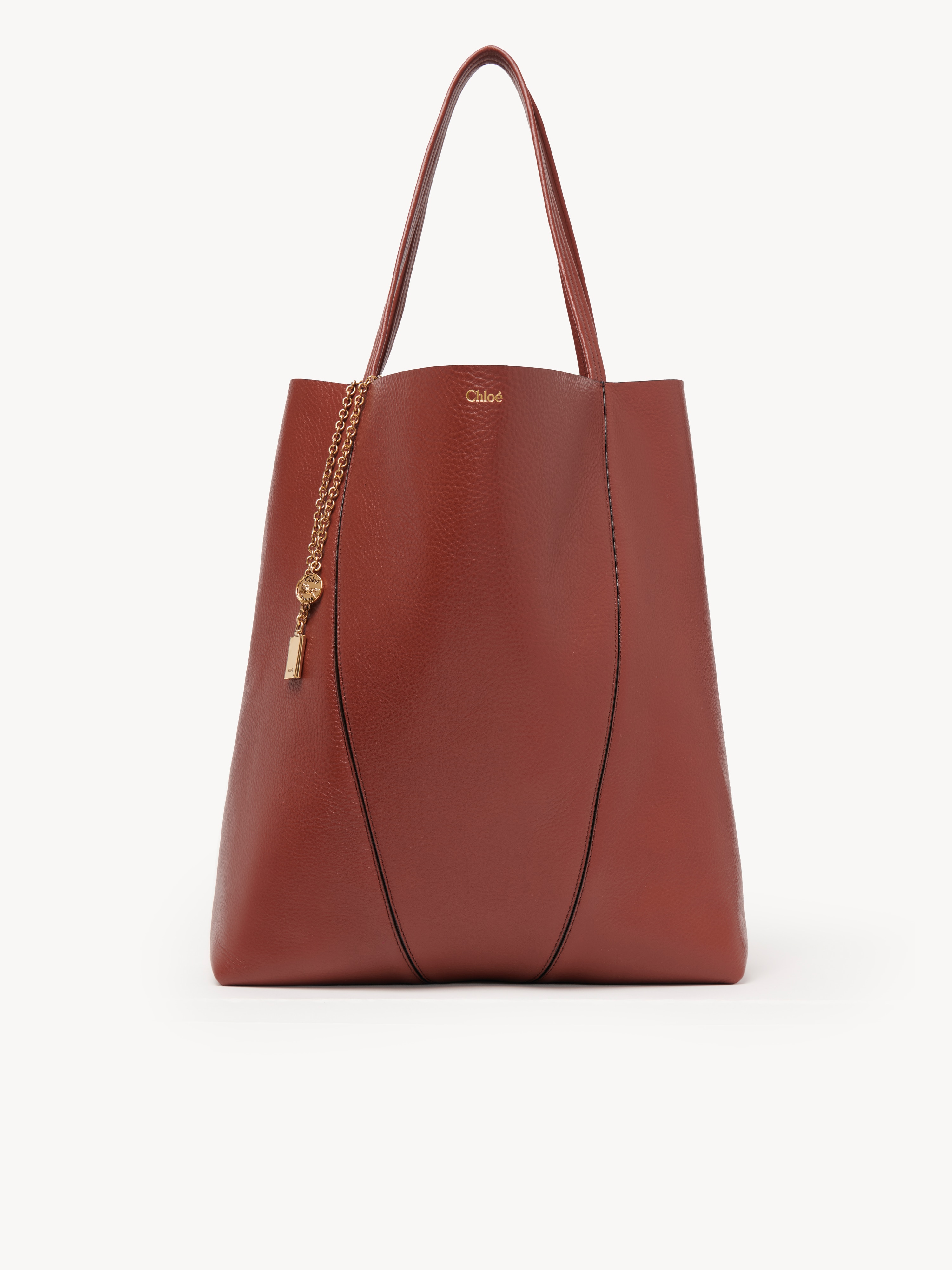 Small Chlo&eacute; Spin tote bag in grained leather - NaN