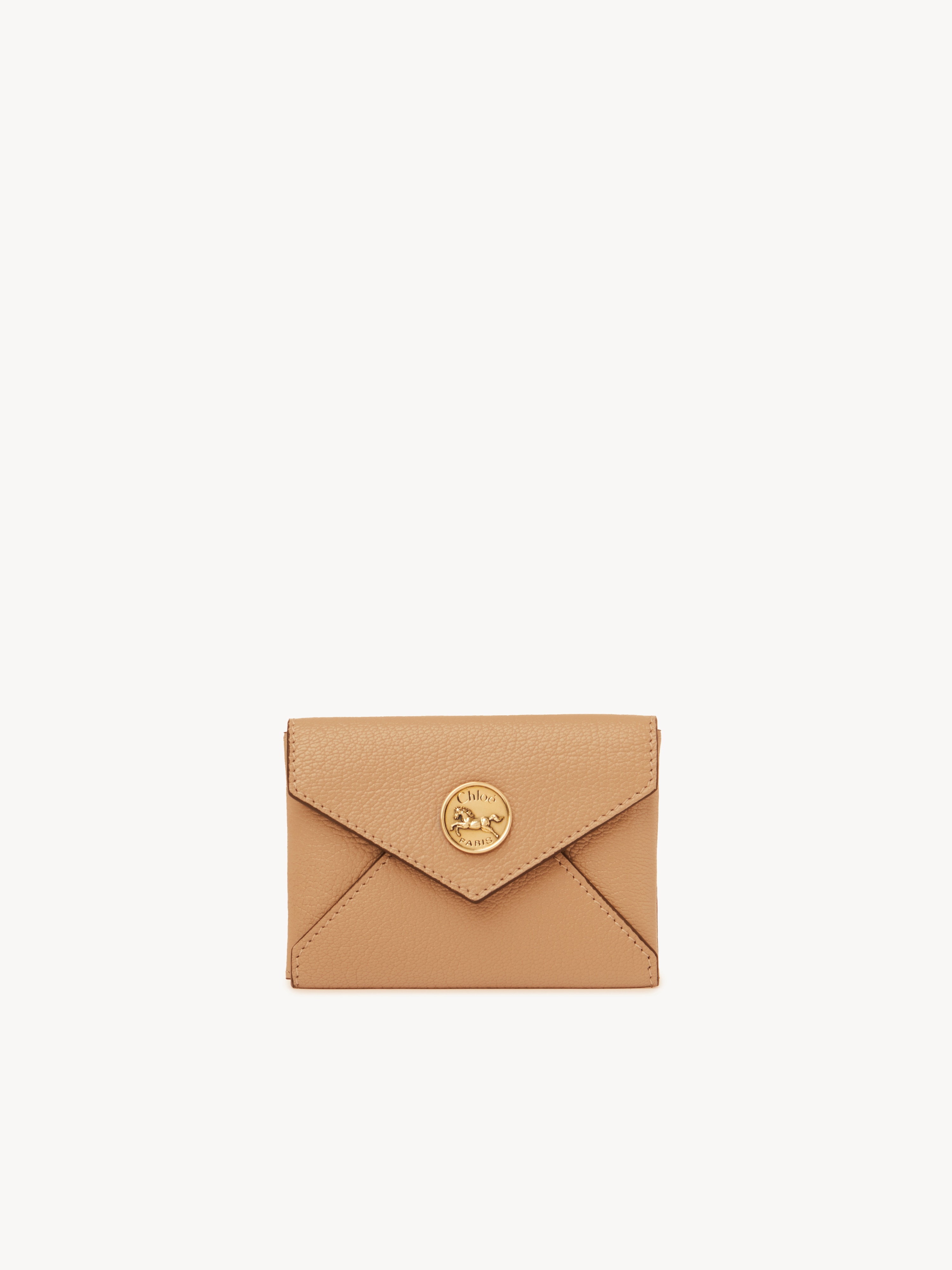Small Envelope tri-fold in grained leather - NaN