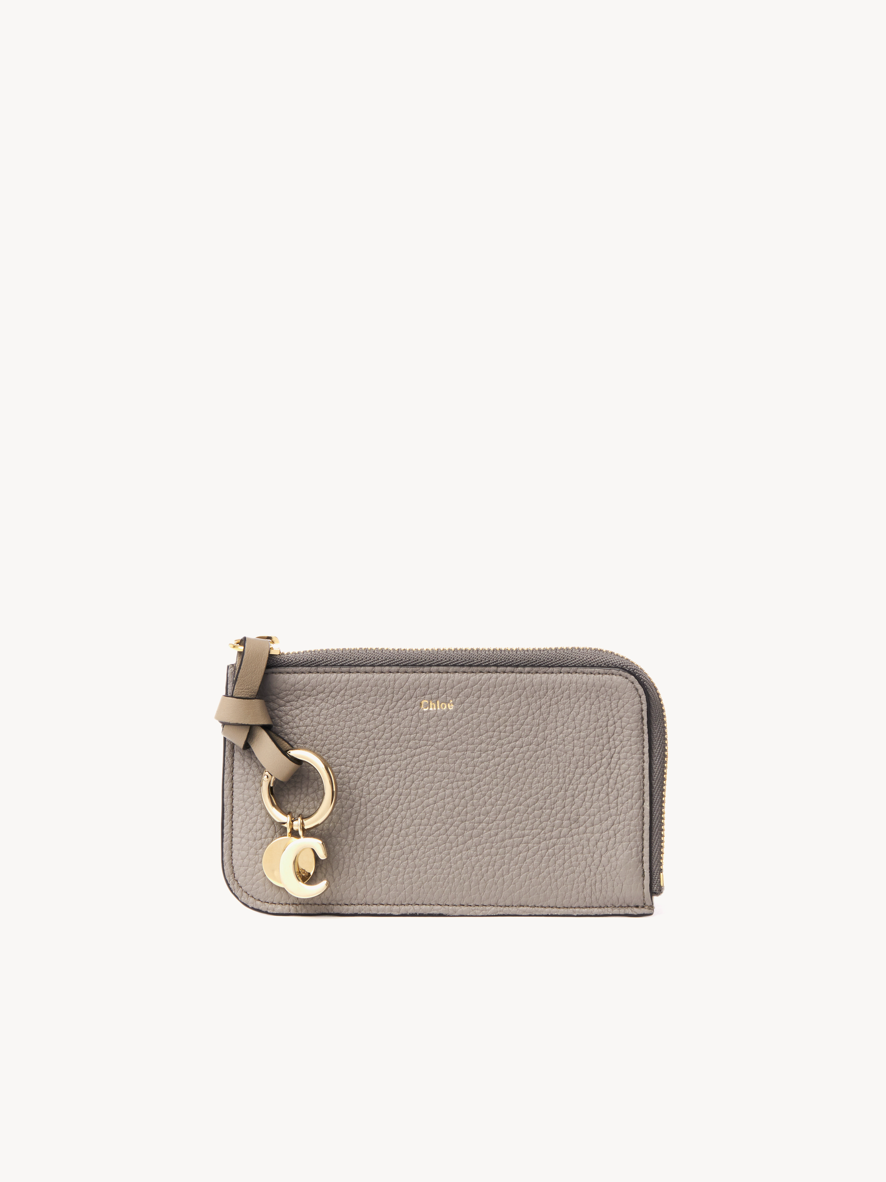 Alphabet bifold wallet in grained leather - NaN