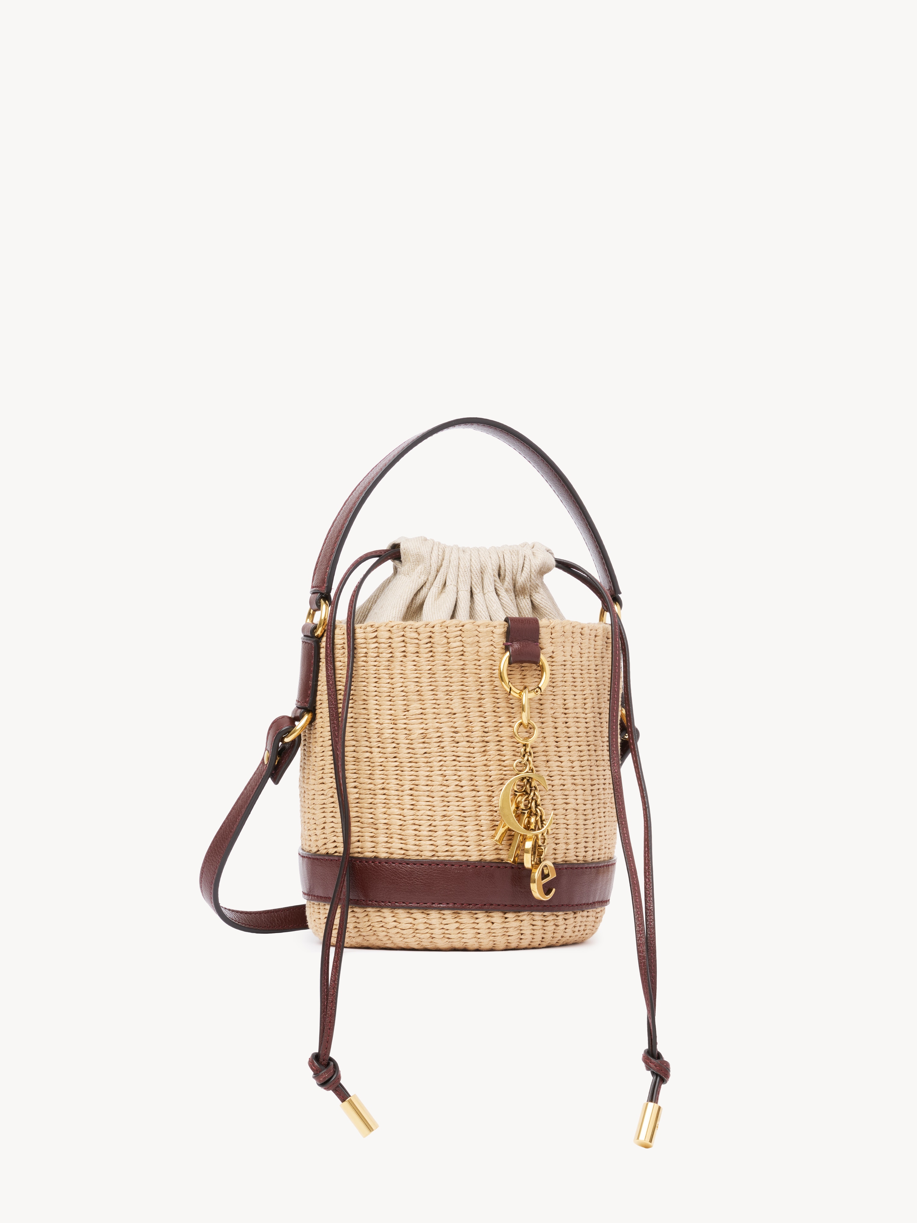Chlo&eacute; Charms basket bag in natural fibres - NaN