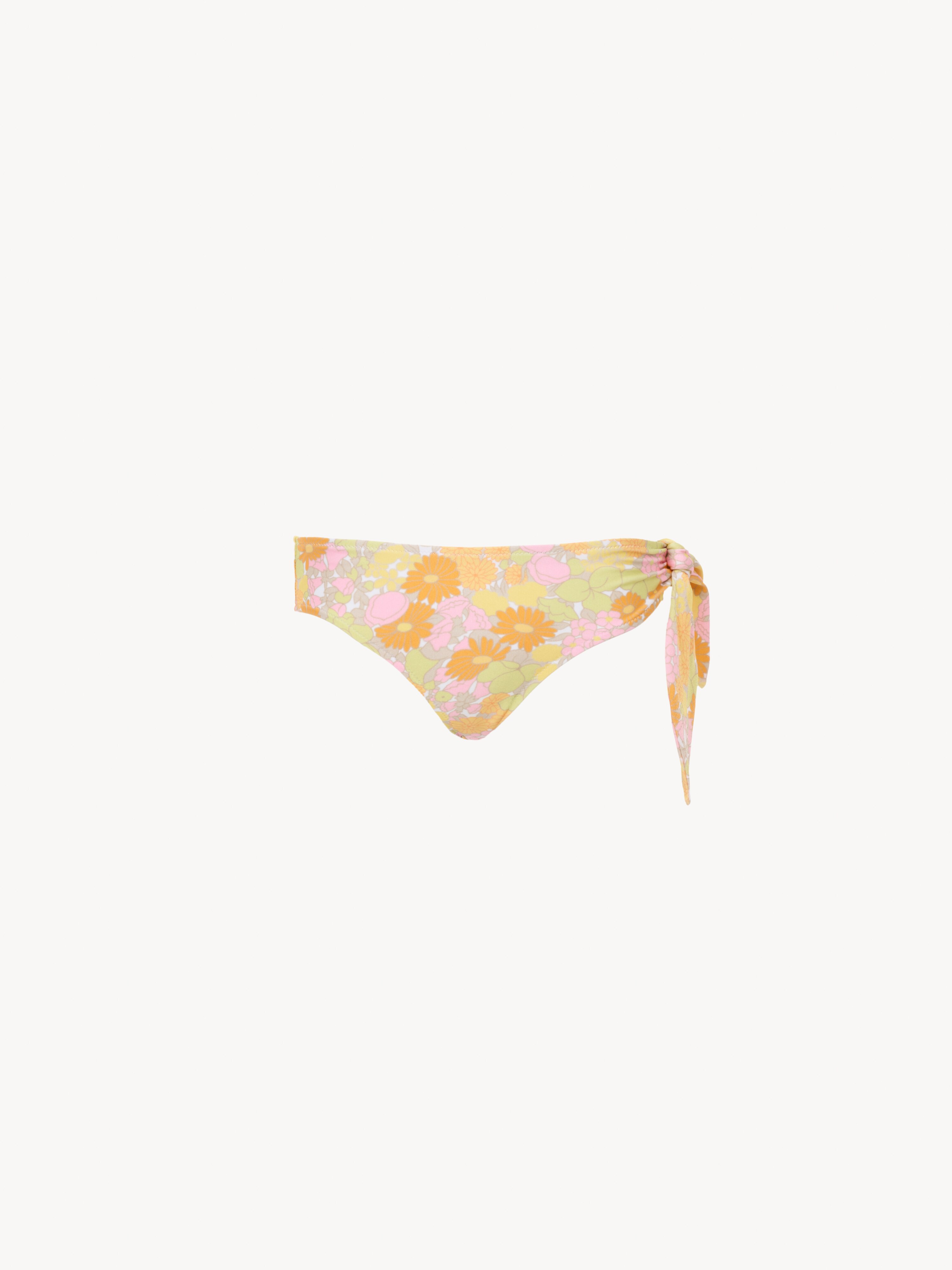 Sun-bleached flower-print bikini top - NaN