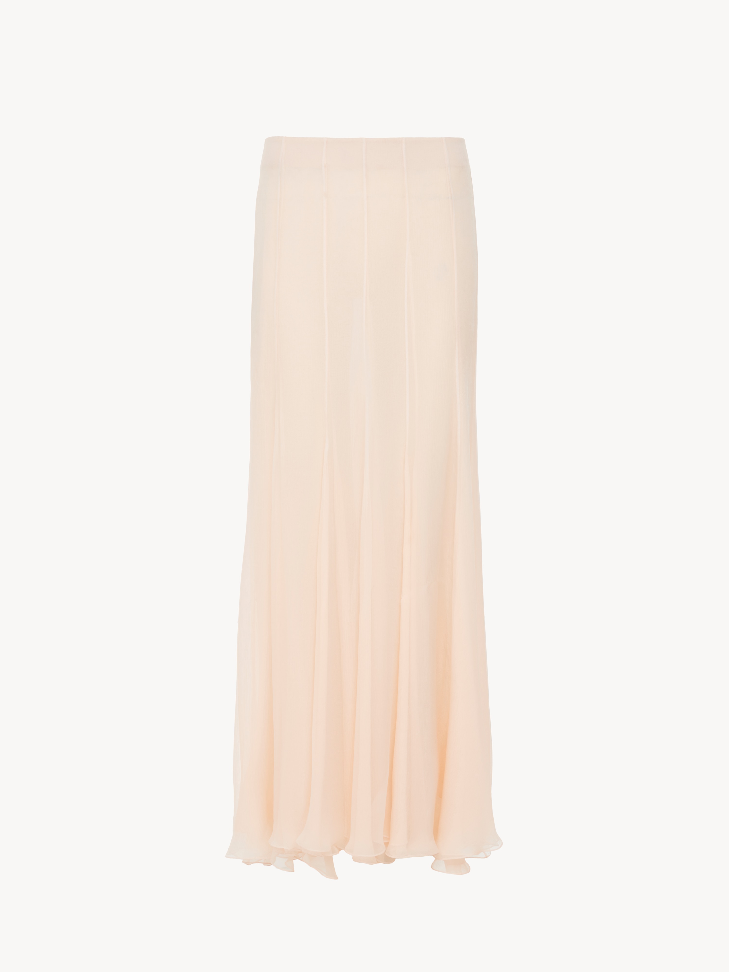 Cropped V-neck ruffle top in washed silk taffeta - NaN