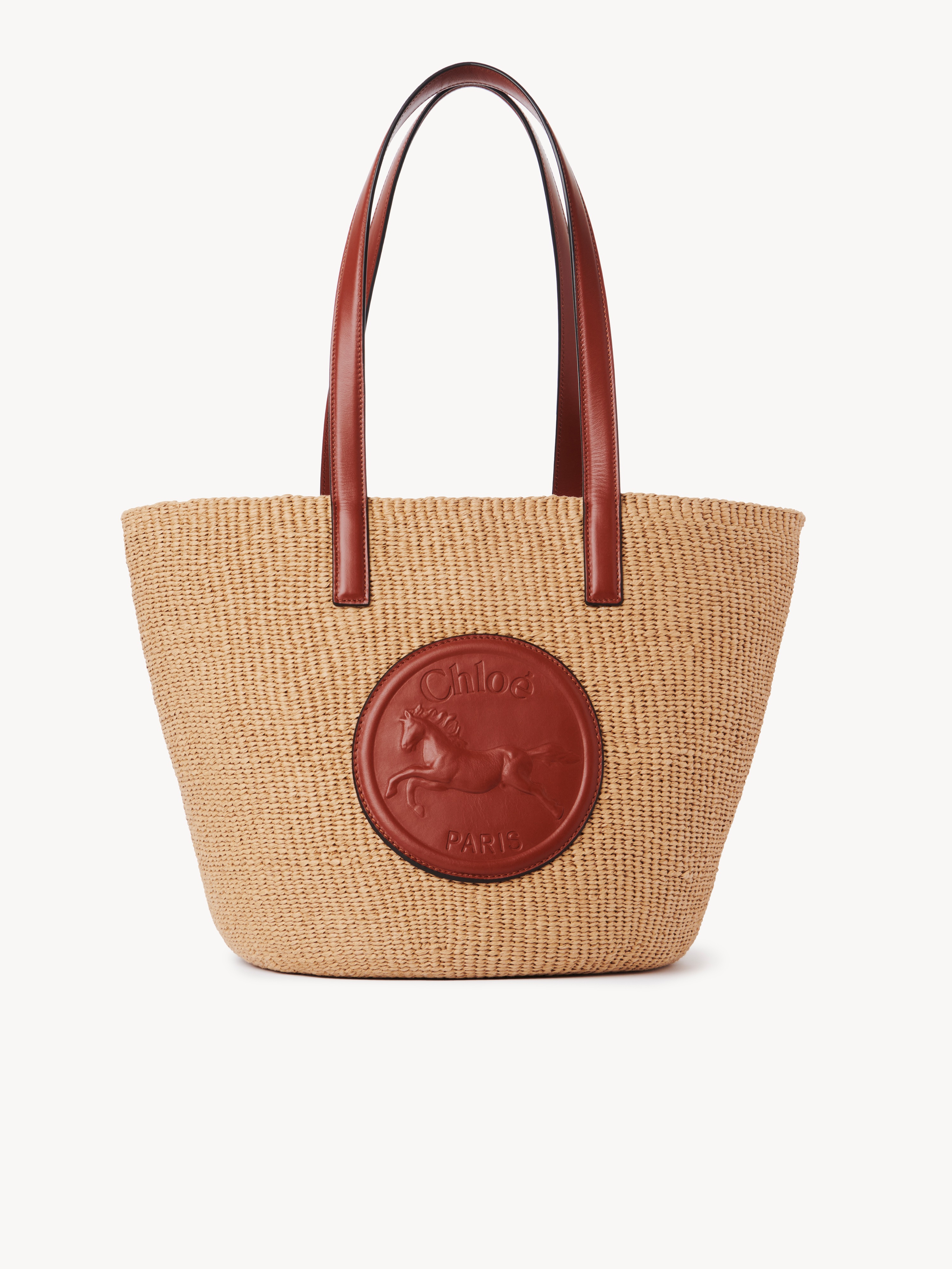 Small Horse Medal Basket in natural fibres - NaN
