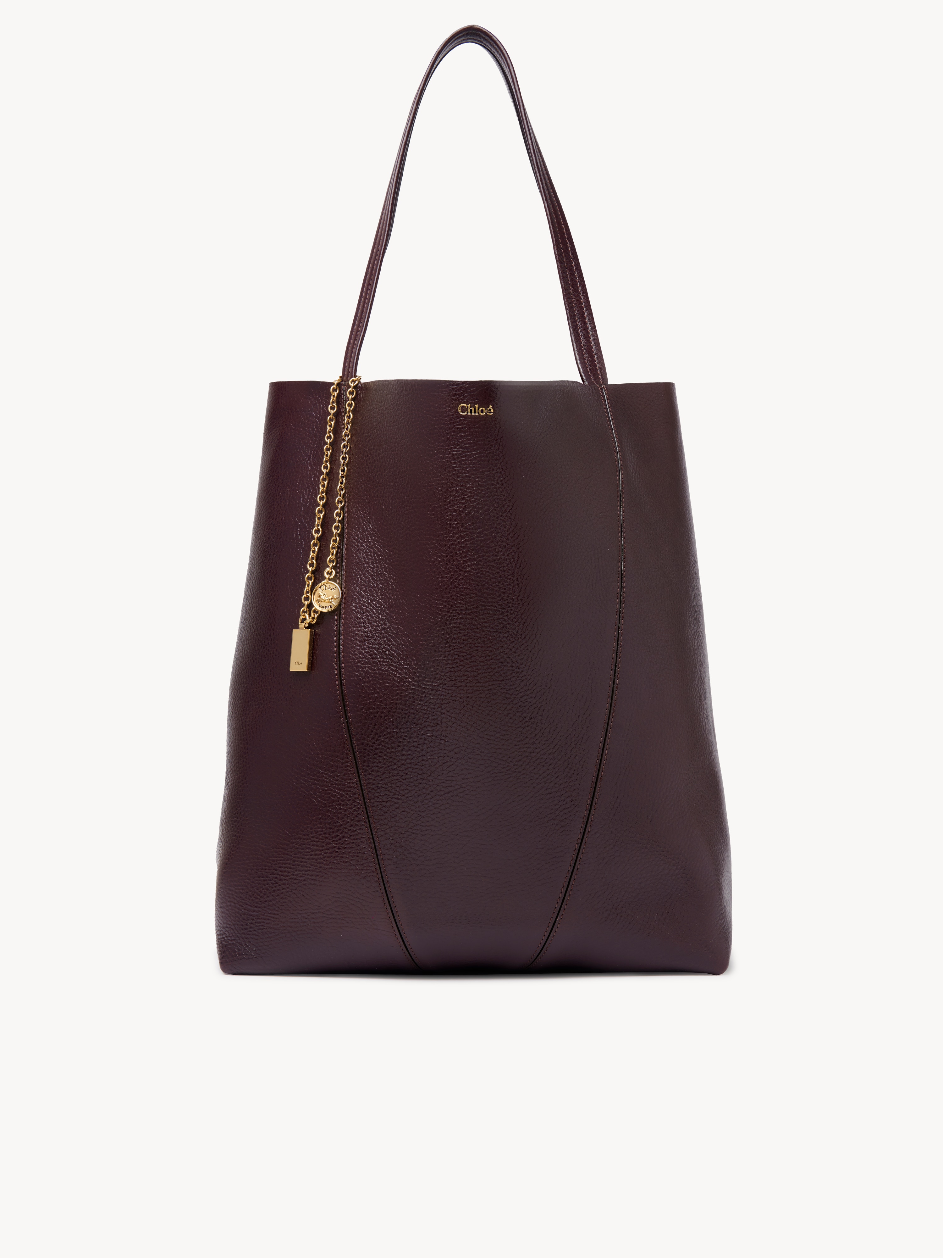 Small Chlo&eacute; Spin tote bag in grained leather - NaN