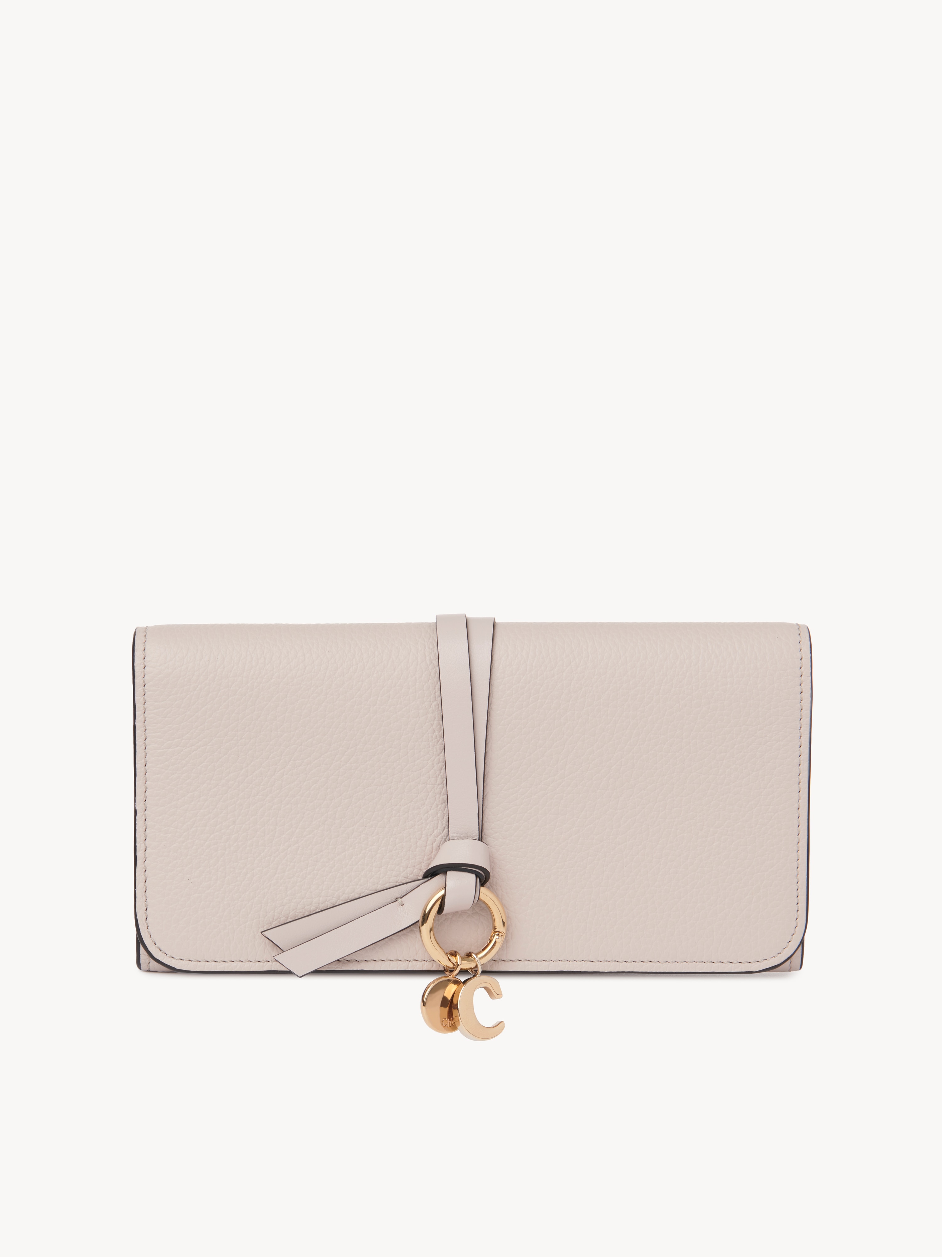 Alphabet card holder in grained leather - NaN