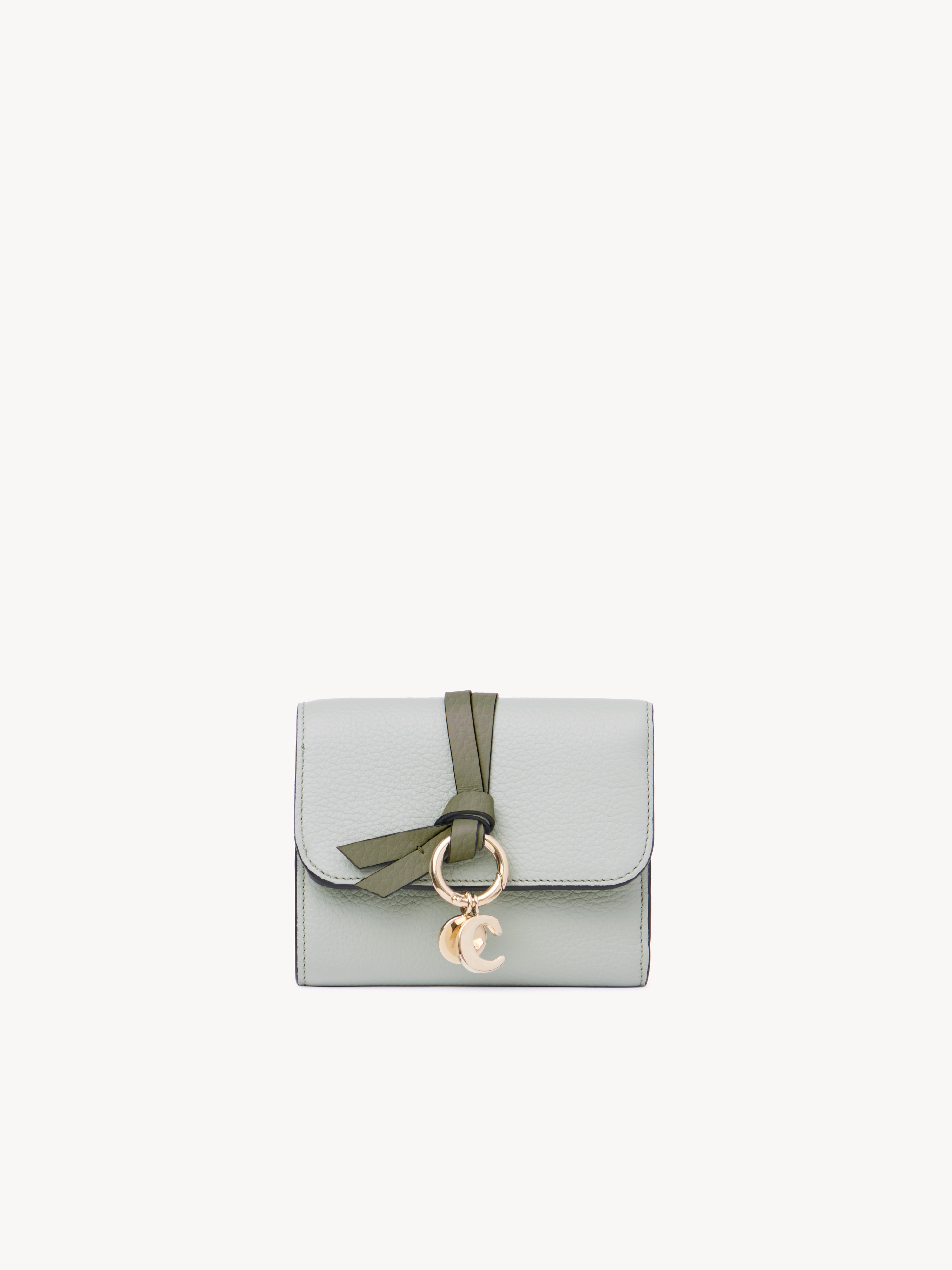 Alphabet wallet in grained leather - NaN