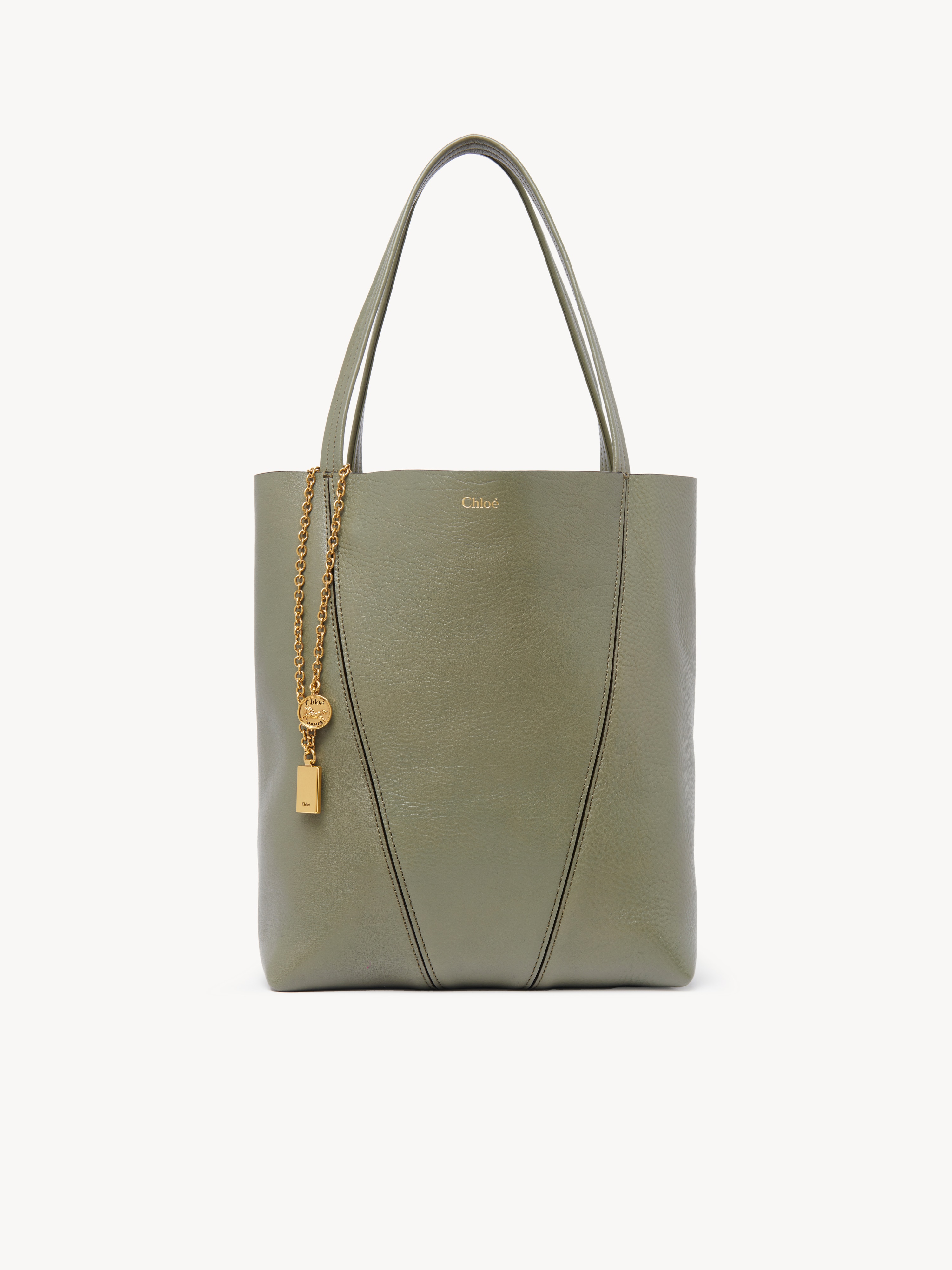 Small Chlo&eacute; Spin tote bag in grained leather - NaN