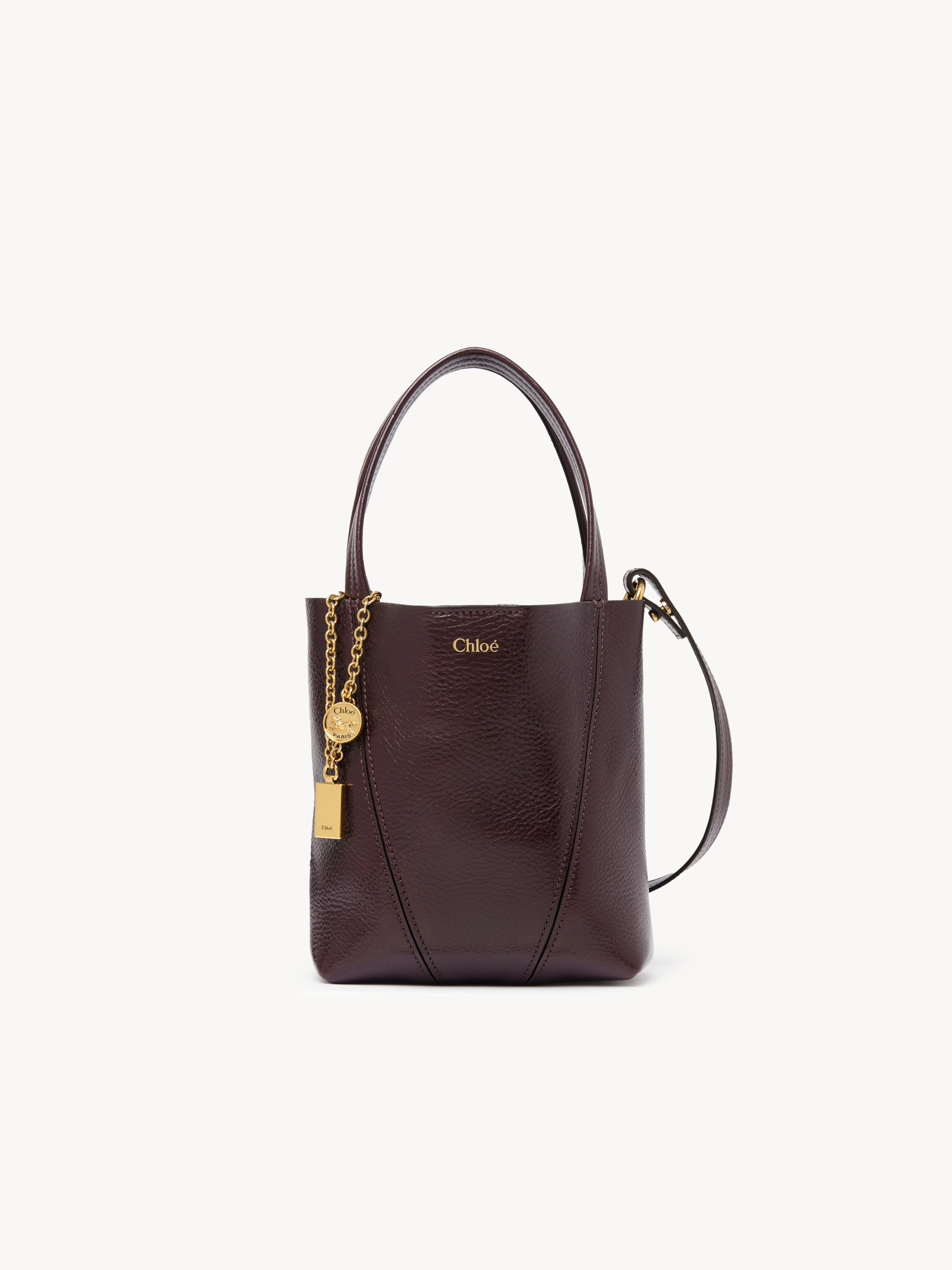 Chlo&eacute; Spin tote bag in grained leather - NaN