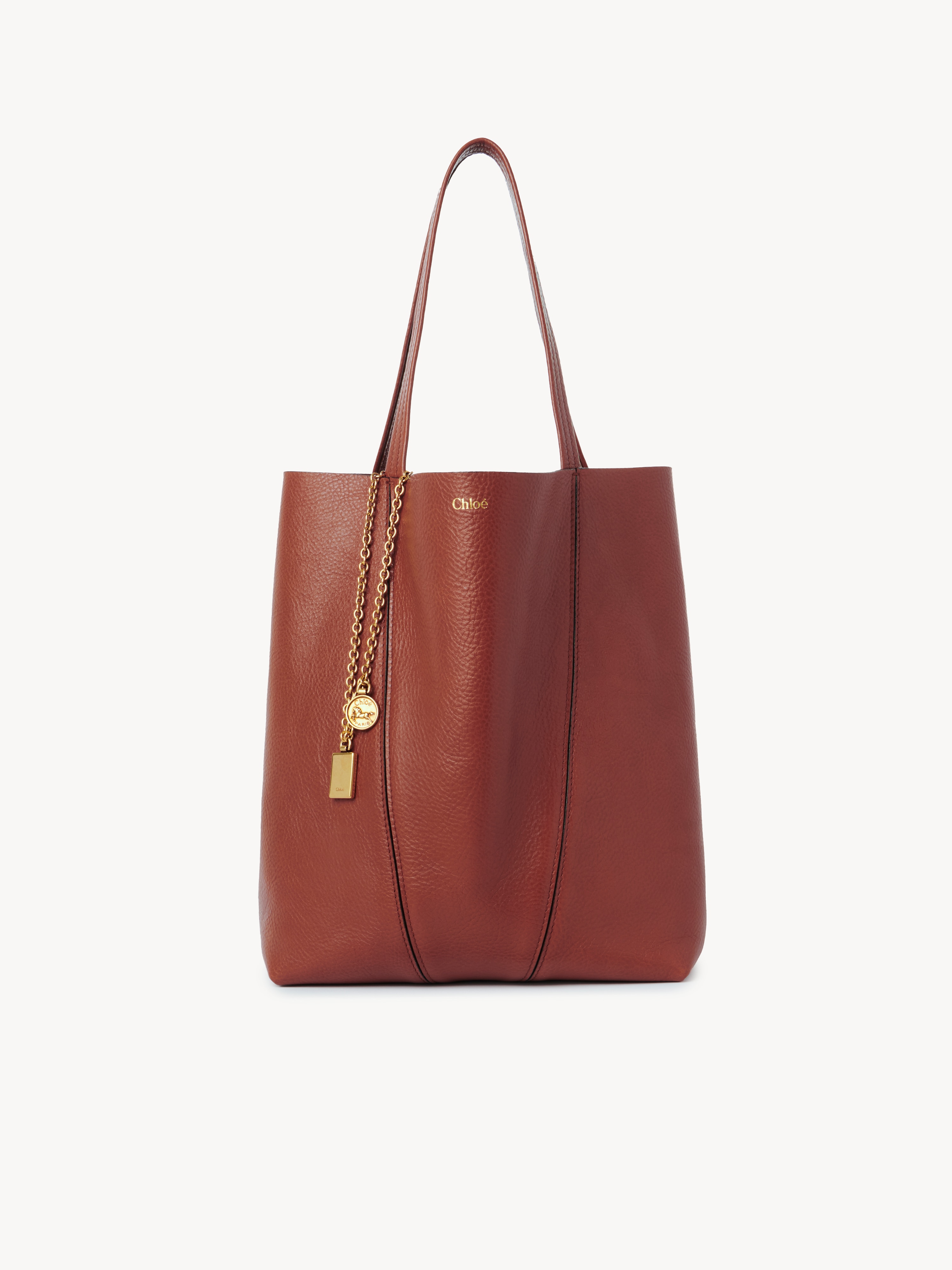 Large Chlo&eacute; Spin tote bag in grained leather - NaN