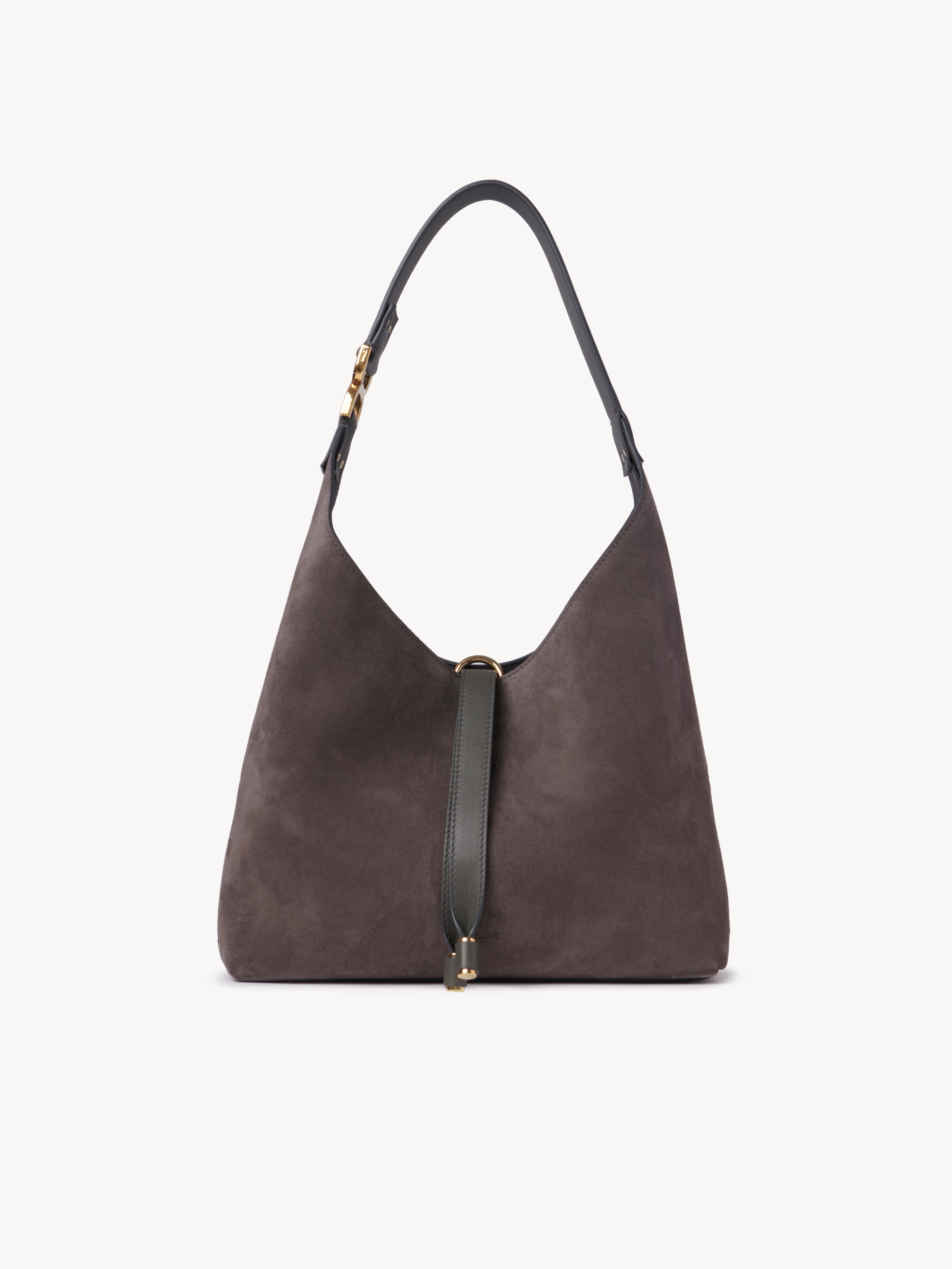 Small Marcie saddle bag in suede leather - NaN
