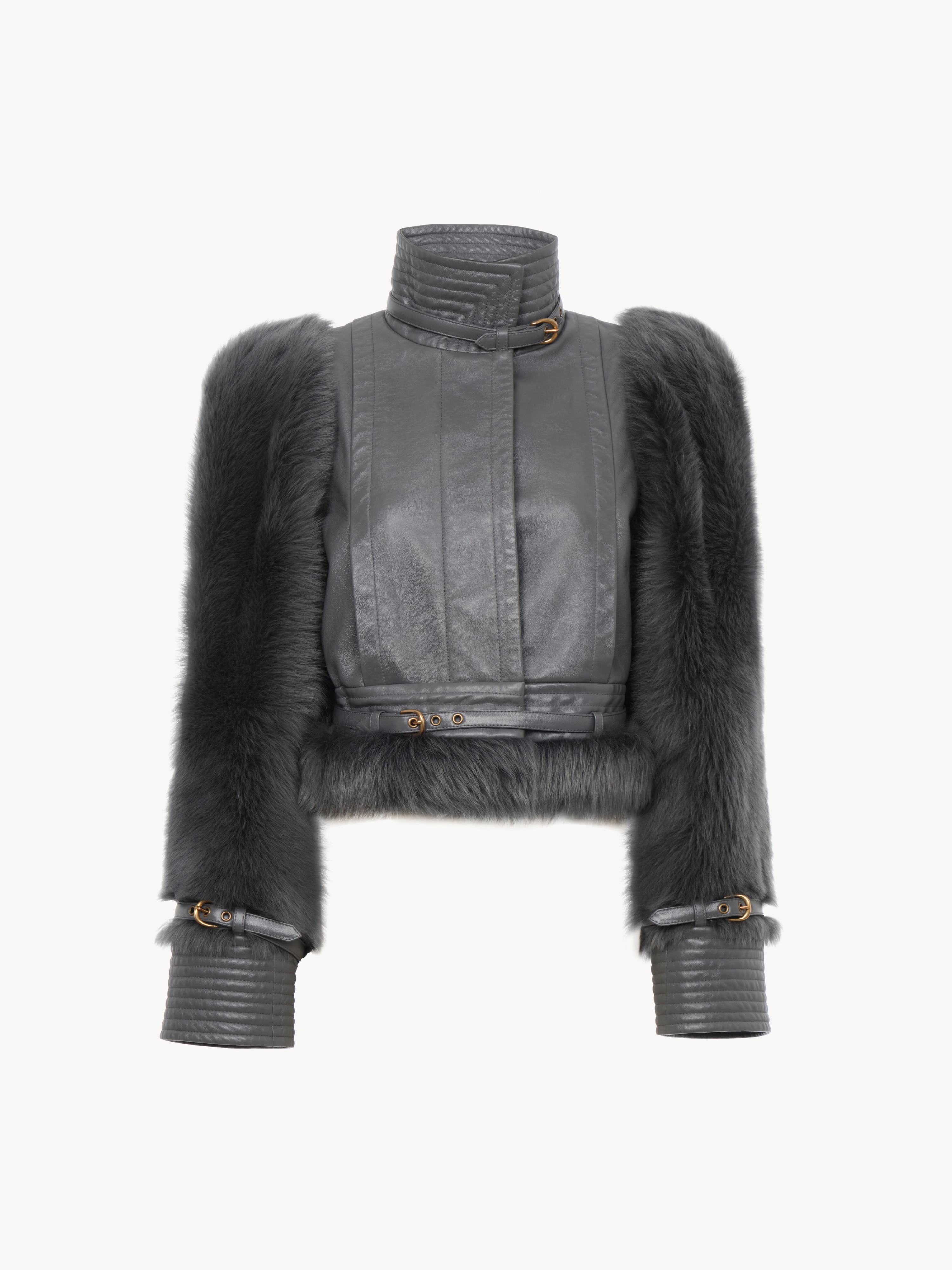 Flared tailored trousers in wool gabardine - NaN