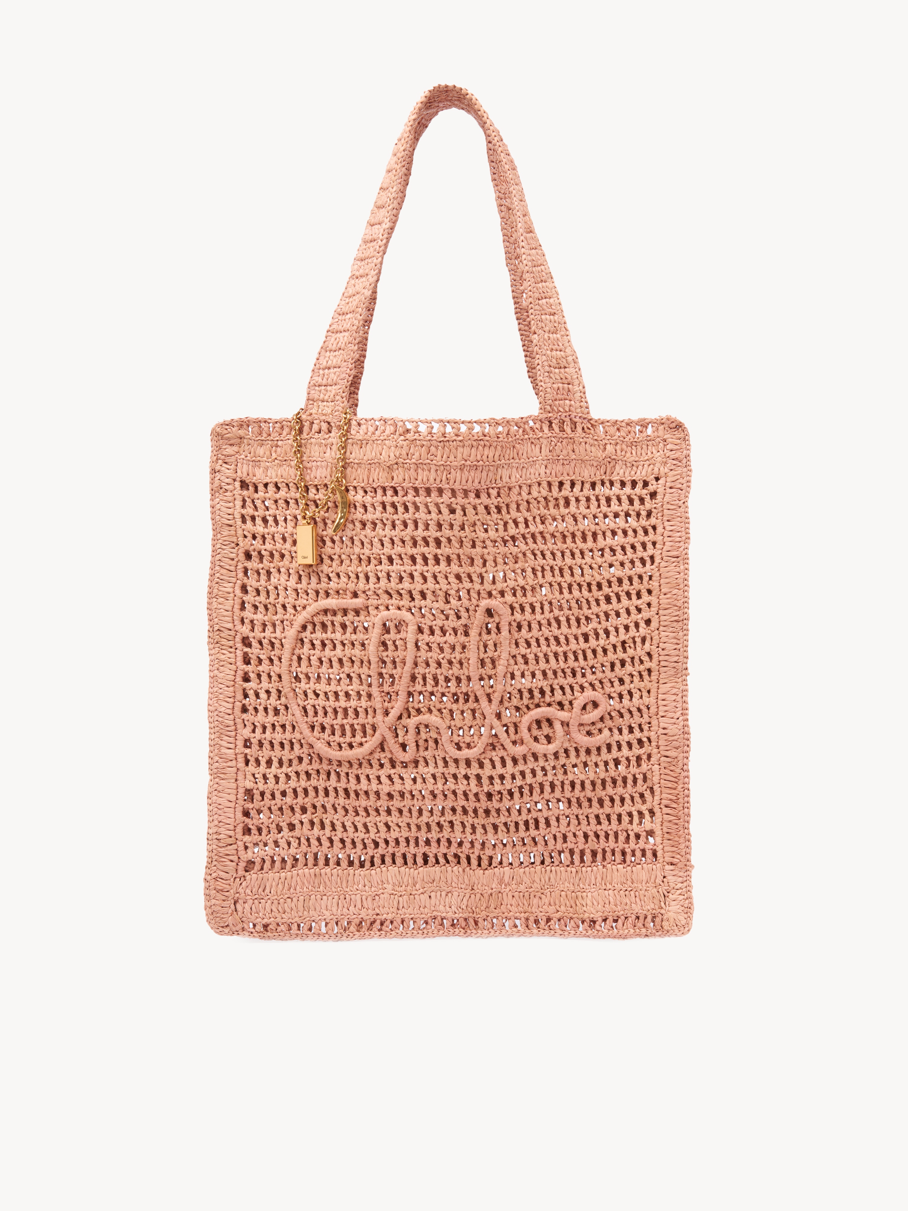 Summer Banana east-west tote bag in raffia - NaN