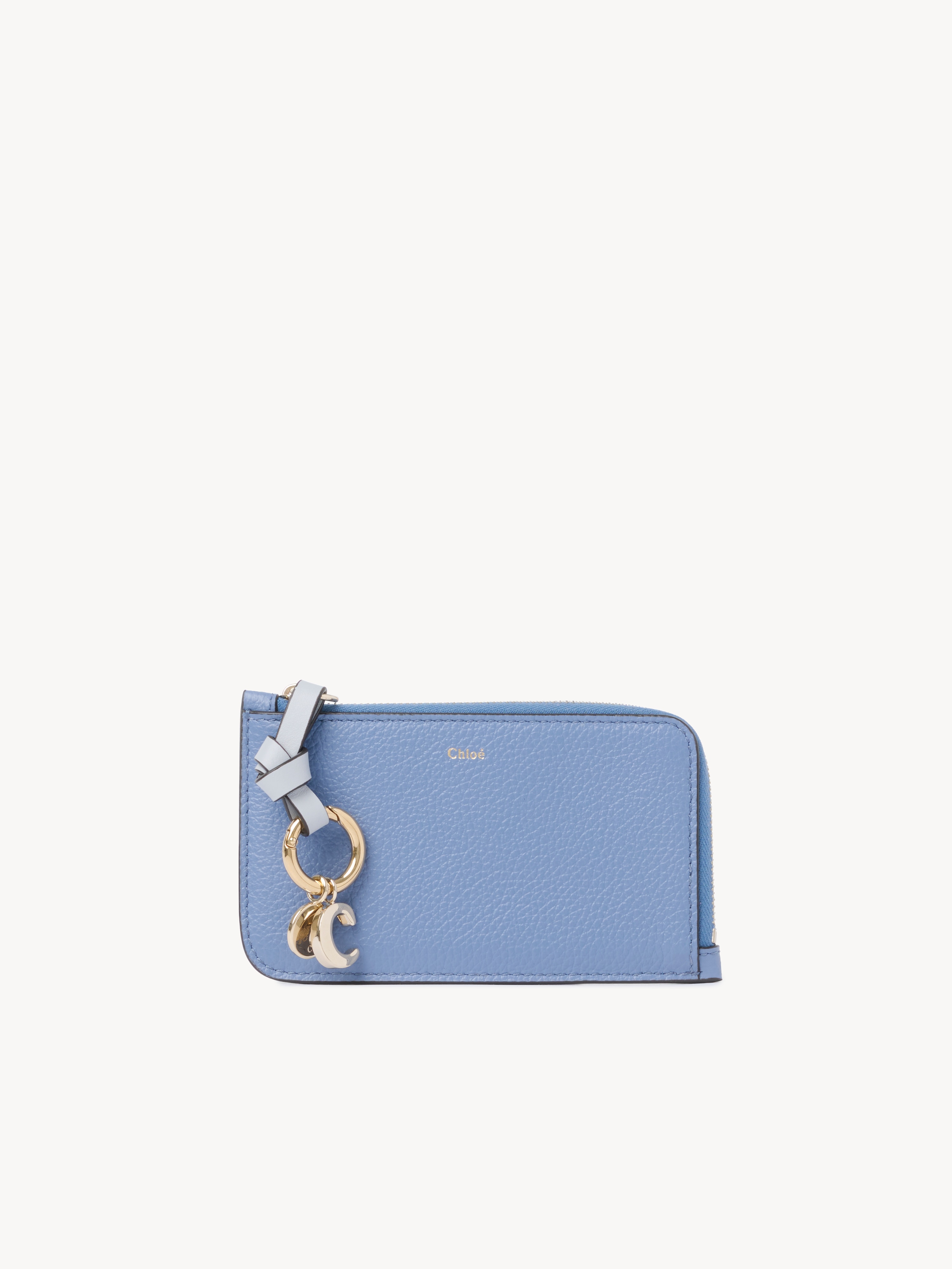 Mini Alphabet tri-fold in grained leather - NaN