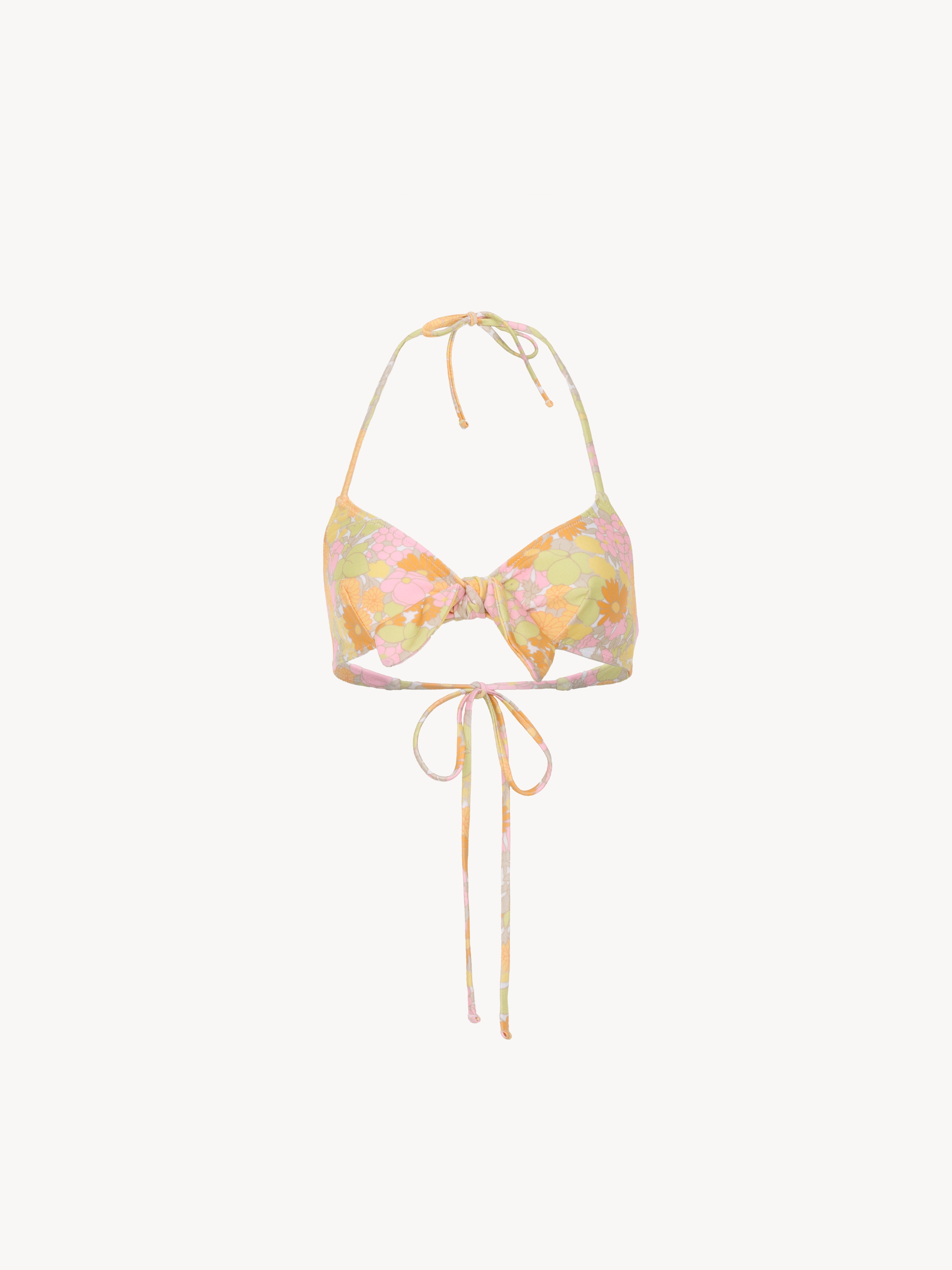 Sun-bleached flower-print bikini bottoms - NaN