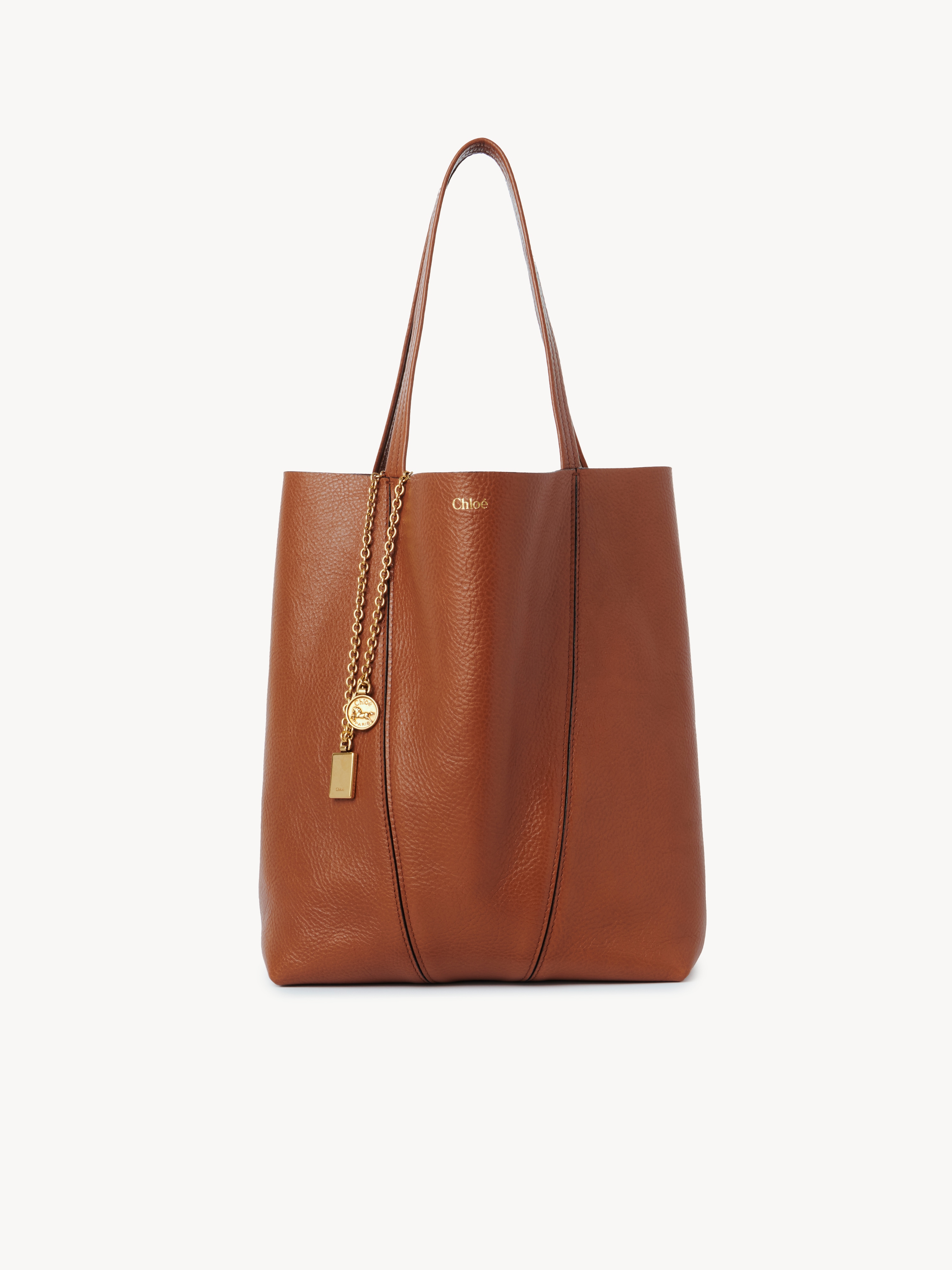 Small Chlo&eacute; Spin tote bag in grained leather - NaN