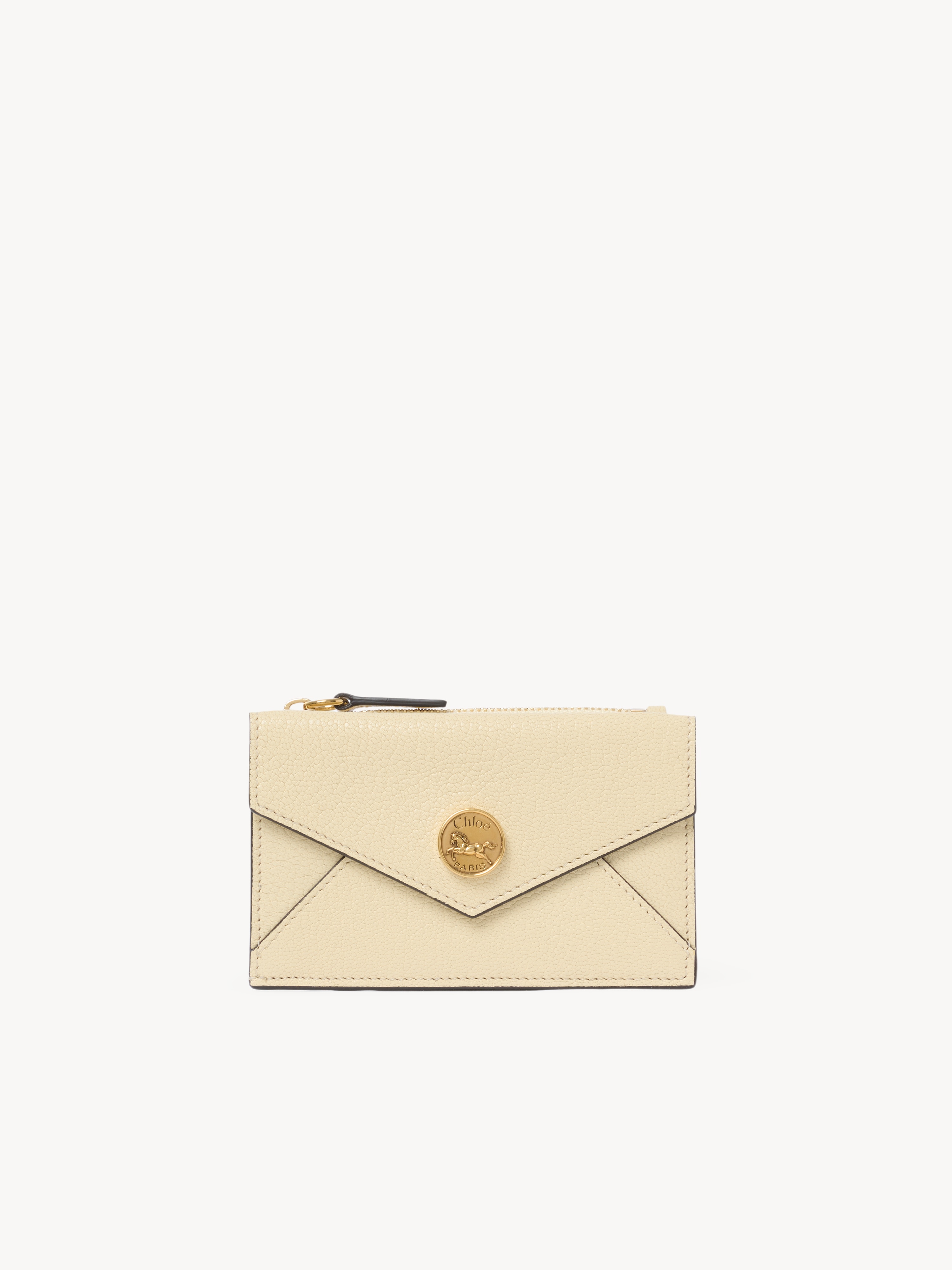 Small Envelope tri-fold in grained leather - NaN