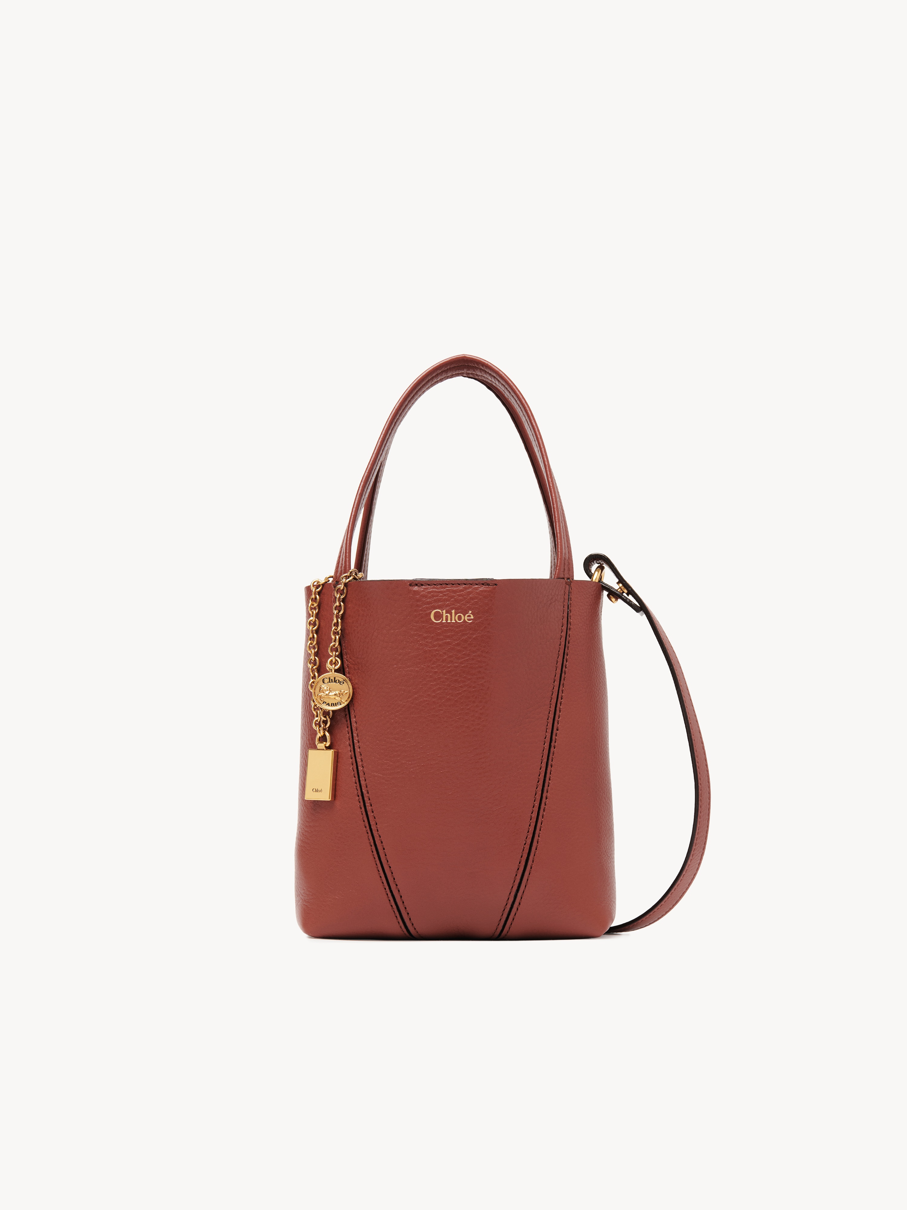 Large Chlo&eacute; Spin tote bag in grained leather - NaN
