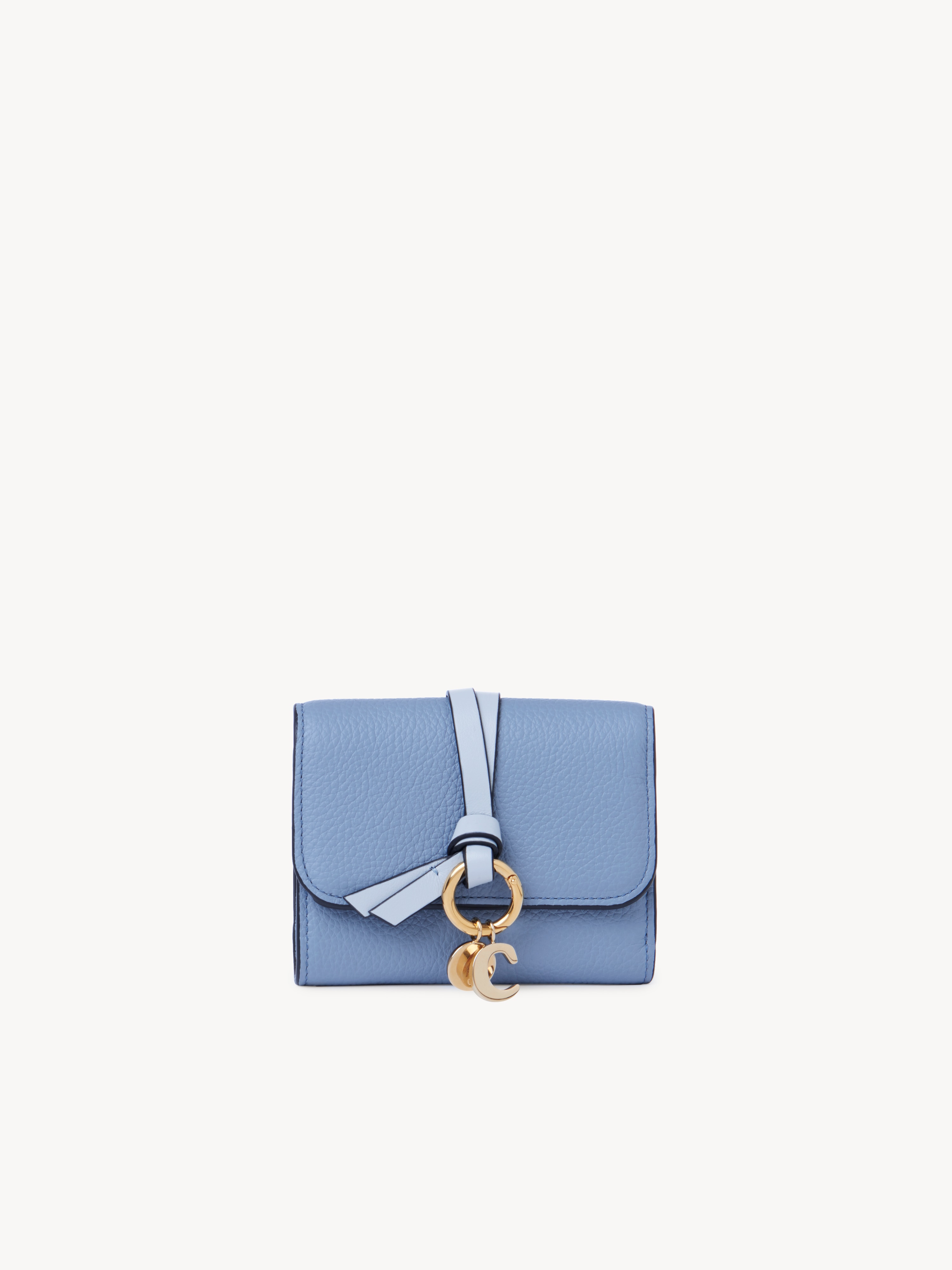 Mini Alphabet tri-fold in grained leather - NaN