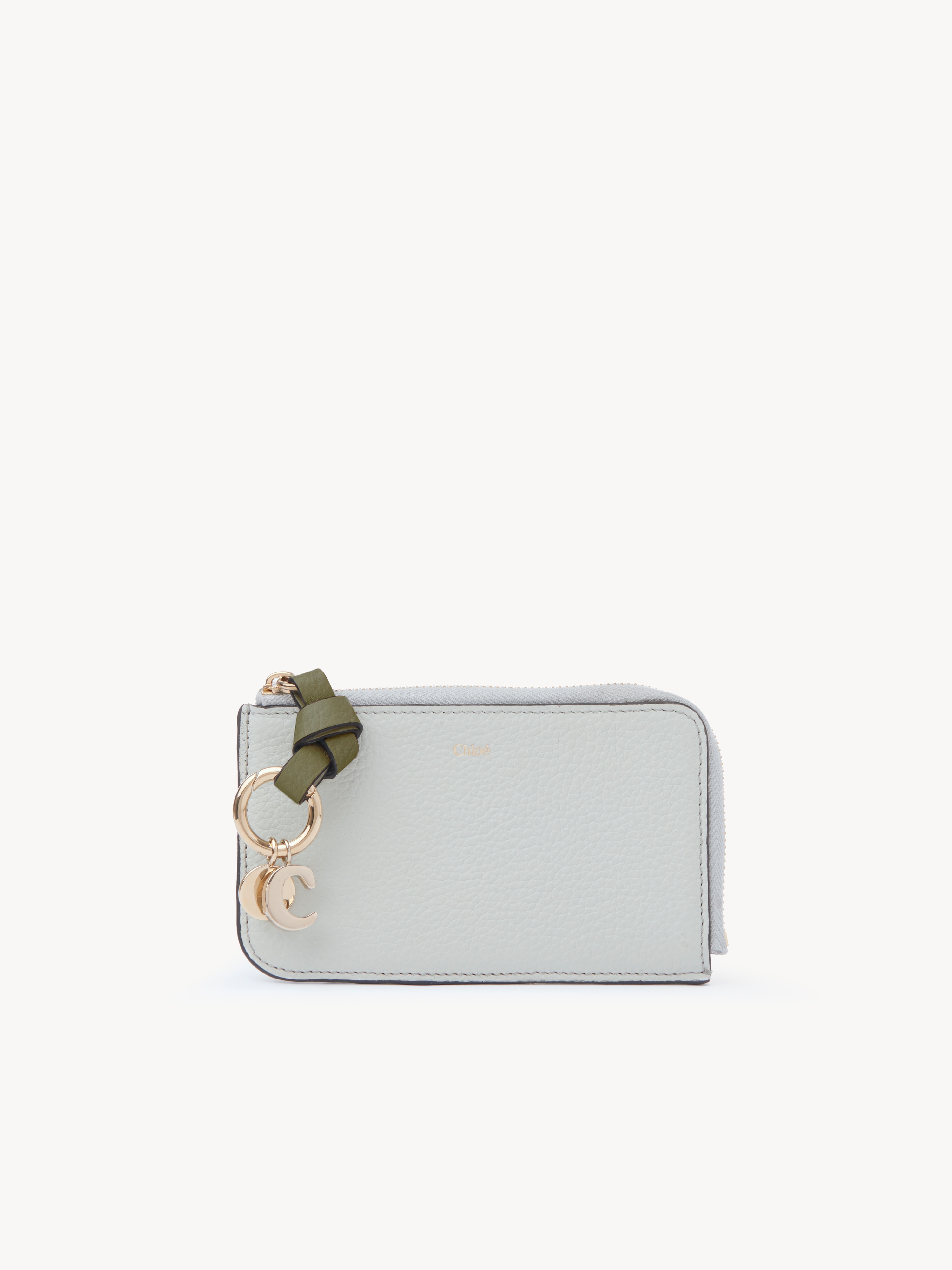 Small Alphabet tri-fold in grained leather - NaN