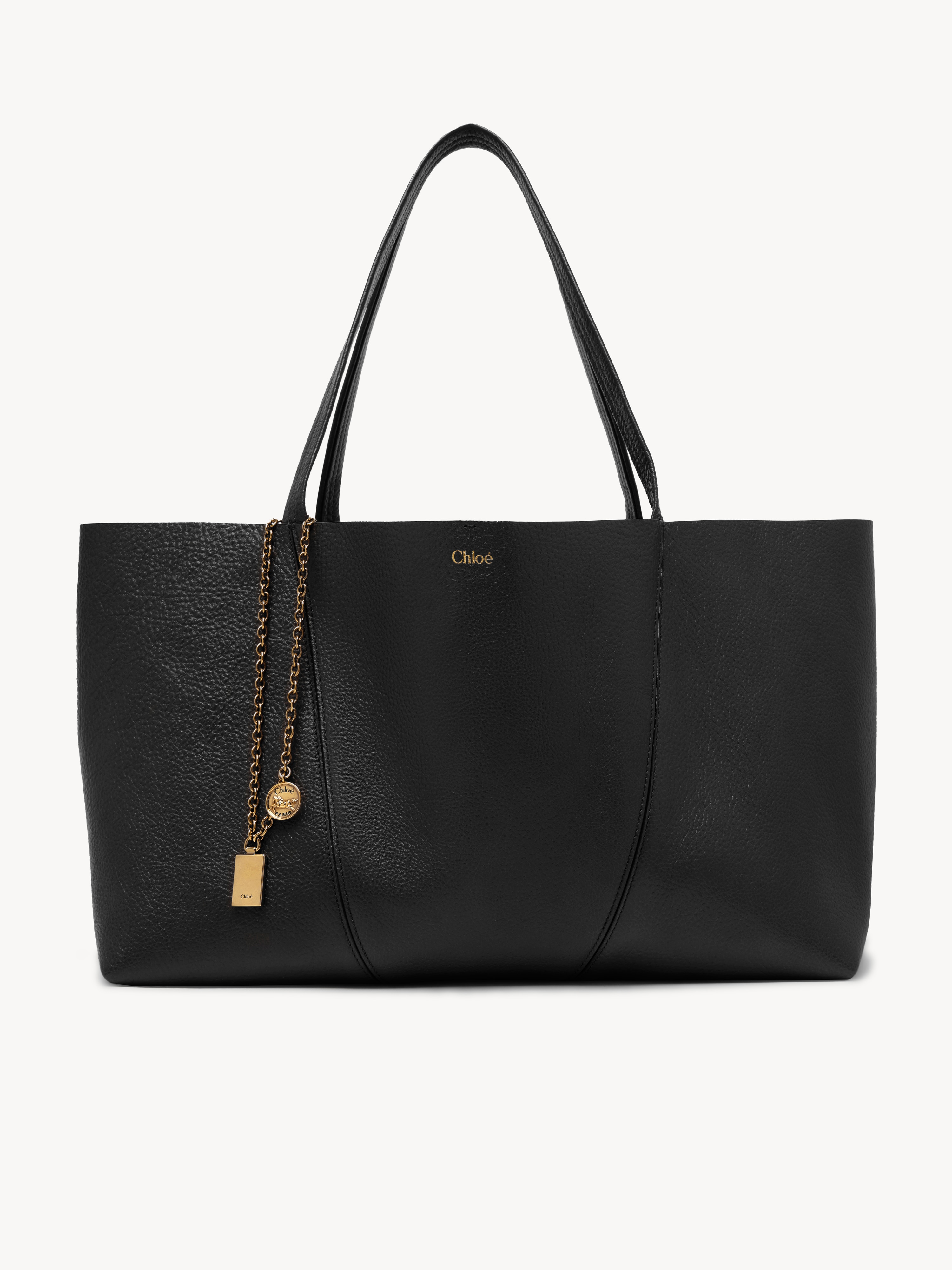 Small Chlo&eacute; Spin tote bag in grained leather - NaN