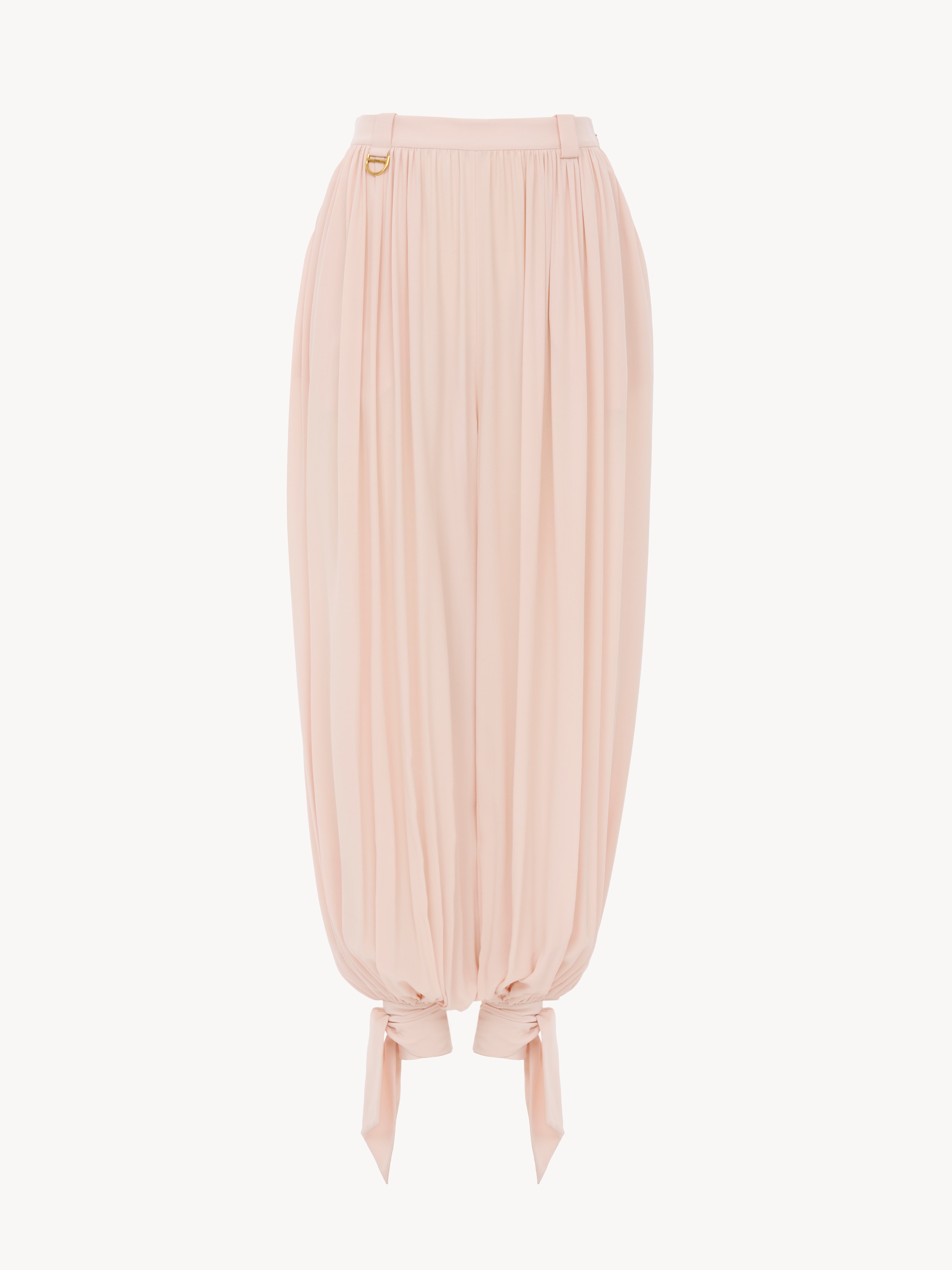 Short-sleeve ruffled top in cr&ecirc;pe de chine - NaN