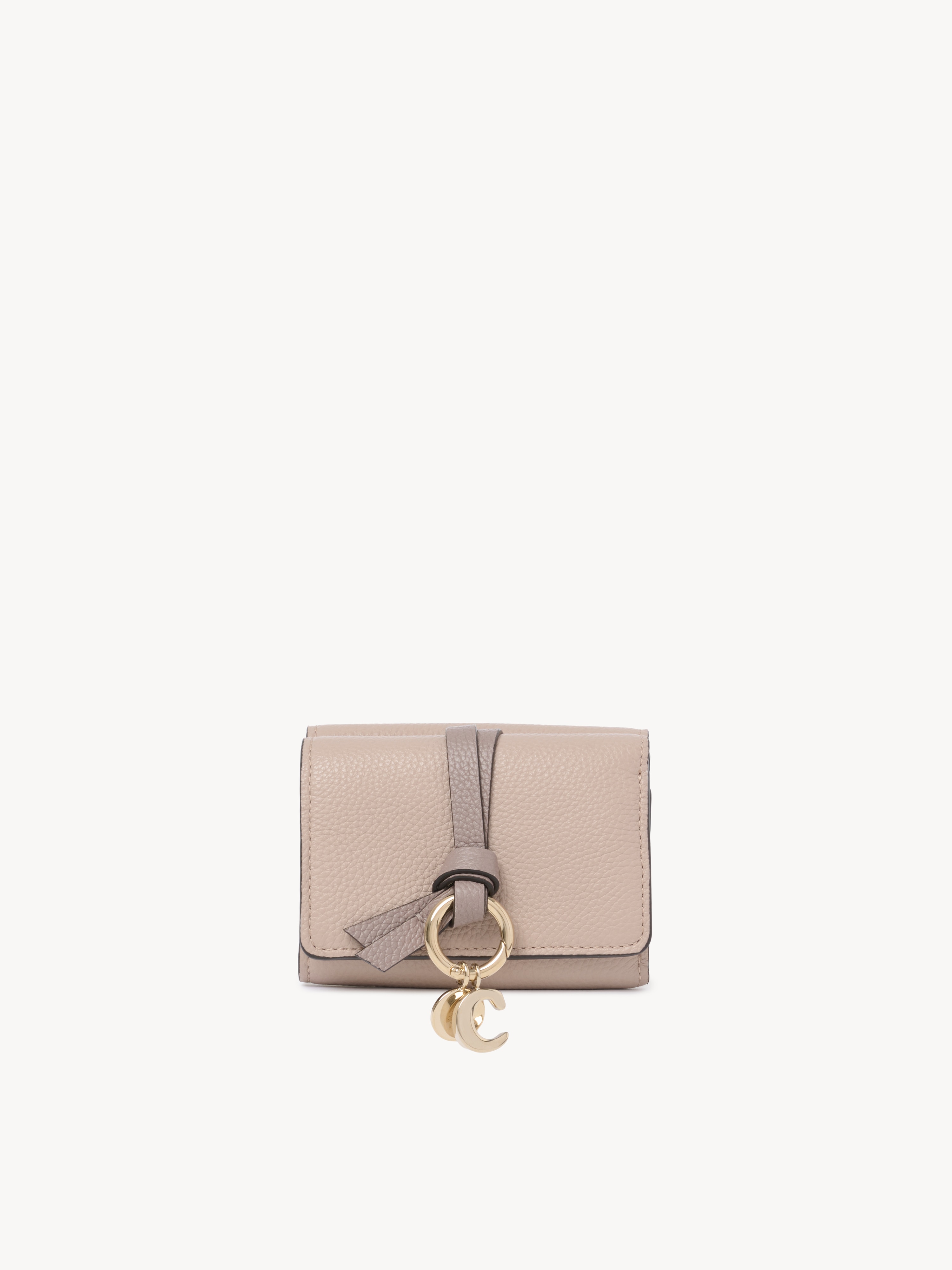 Alphabet wallet in grained leather - NaN