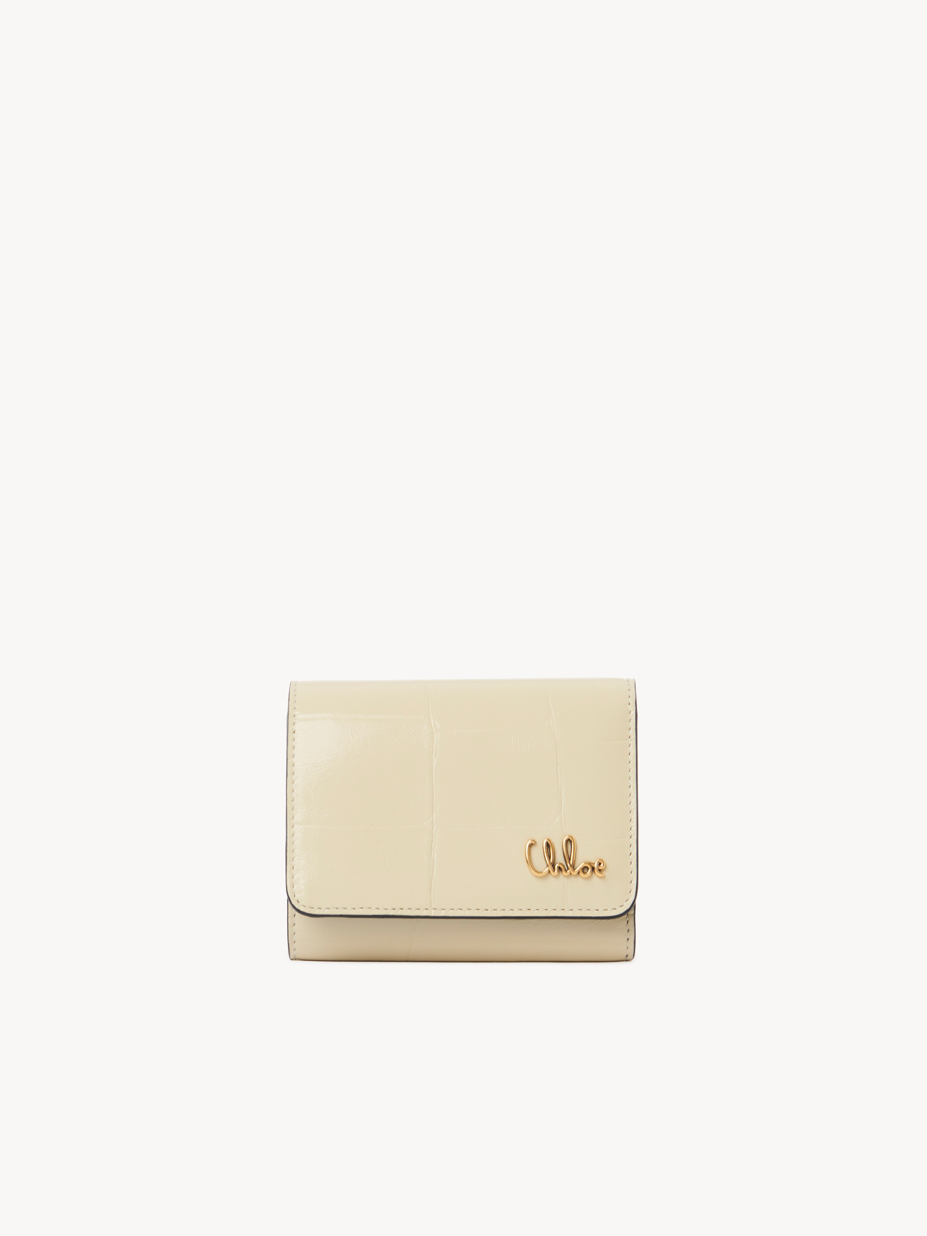Small Chlo&eacute; Iconic purse with card slots in croco-effect leather - NaN