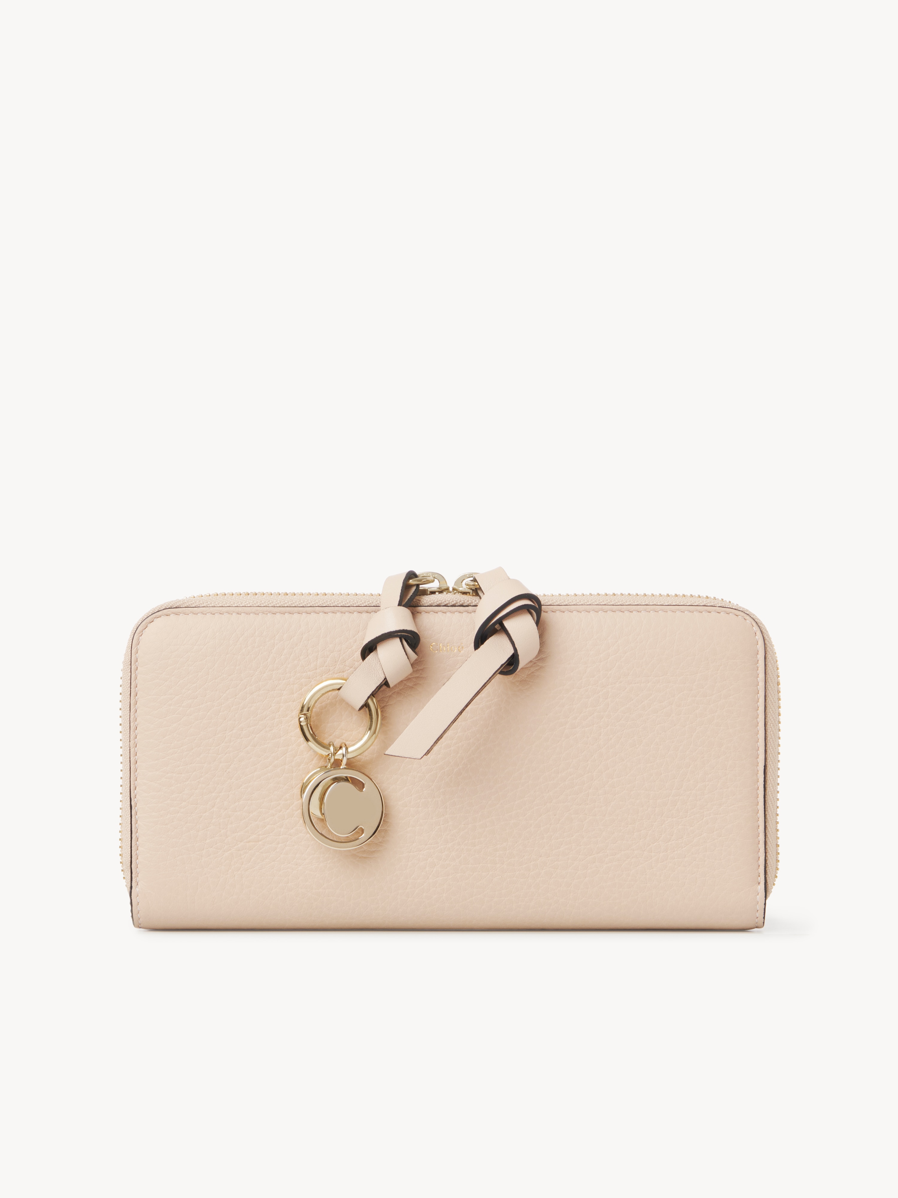 Alphabet card holder in grained leather - NaN