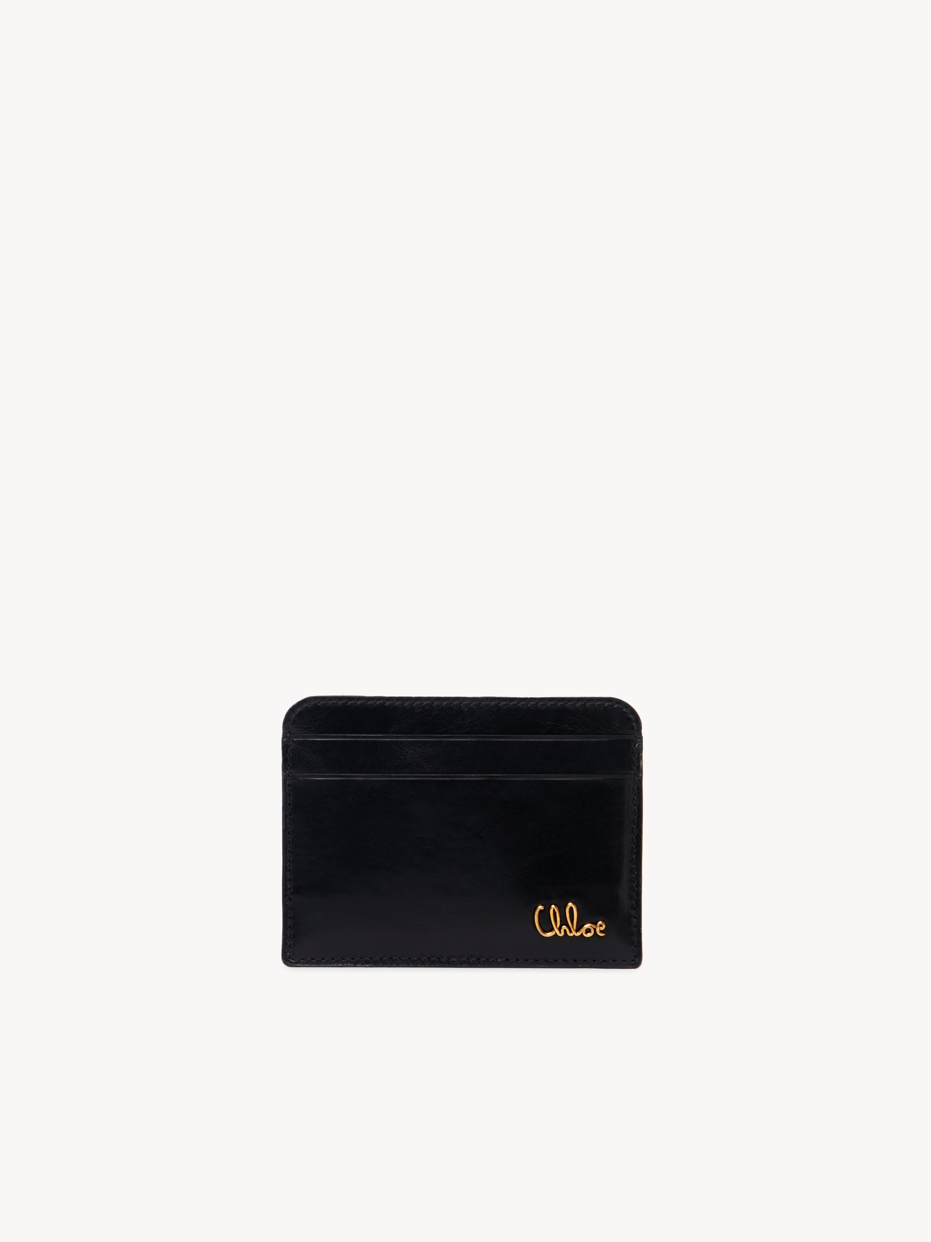 Small Chlo&eacute; Iconic tri-fold with coin pocket in shiny leather - NaN