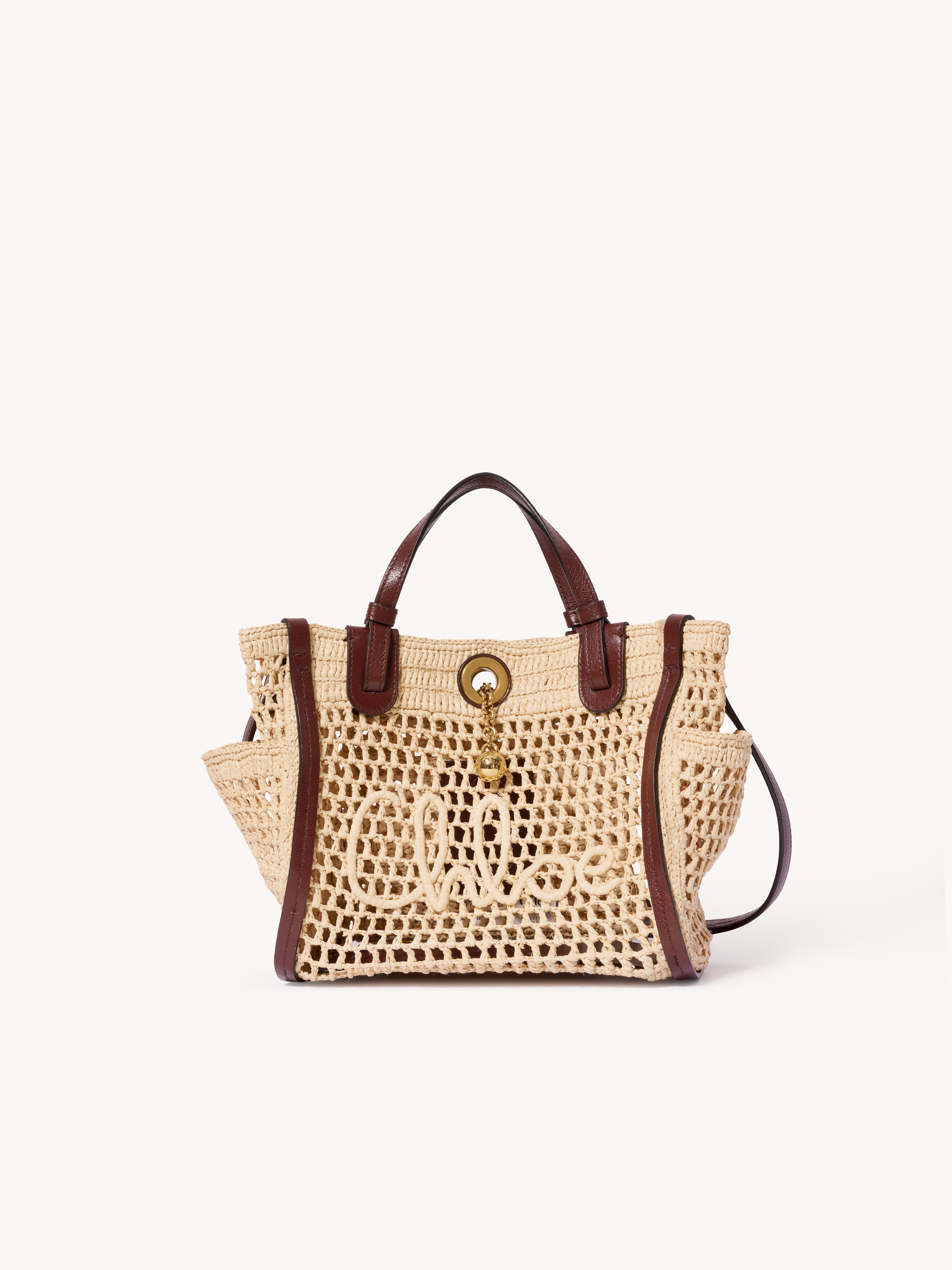 Chlo&eacute; Iconic double carry bag in raffia - NaN