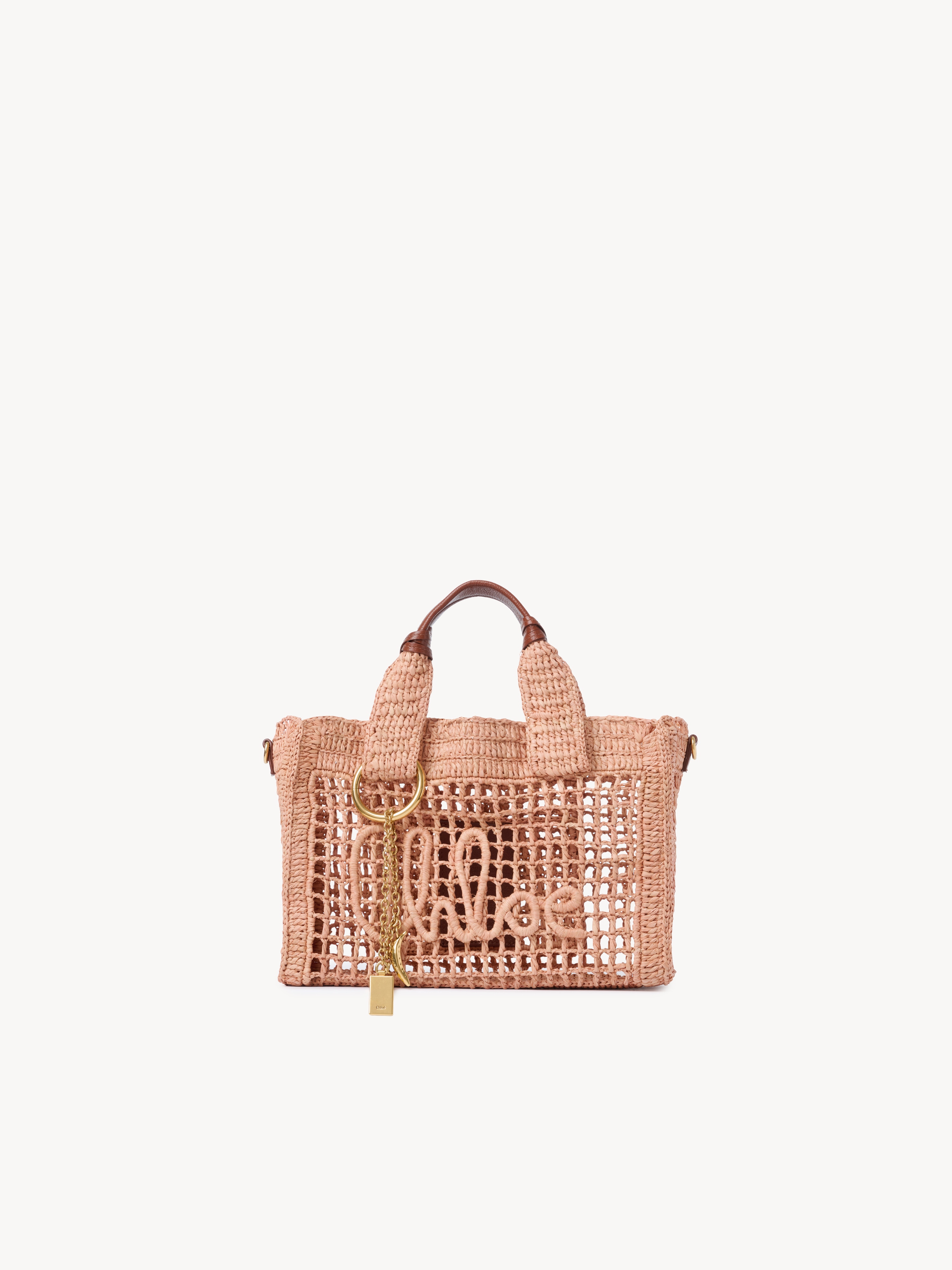 Summer Banana east-west tote bag in raffia - NaN