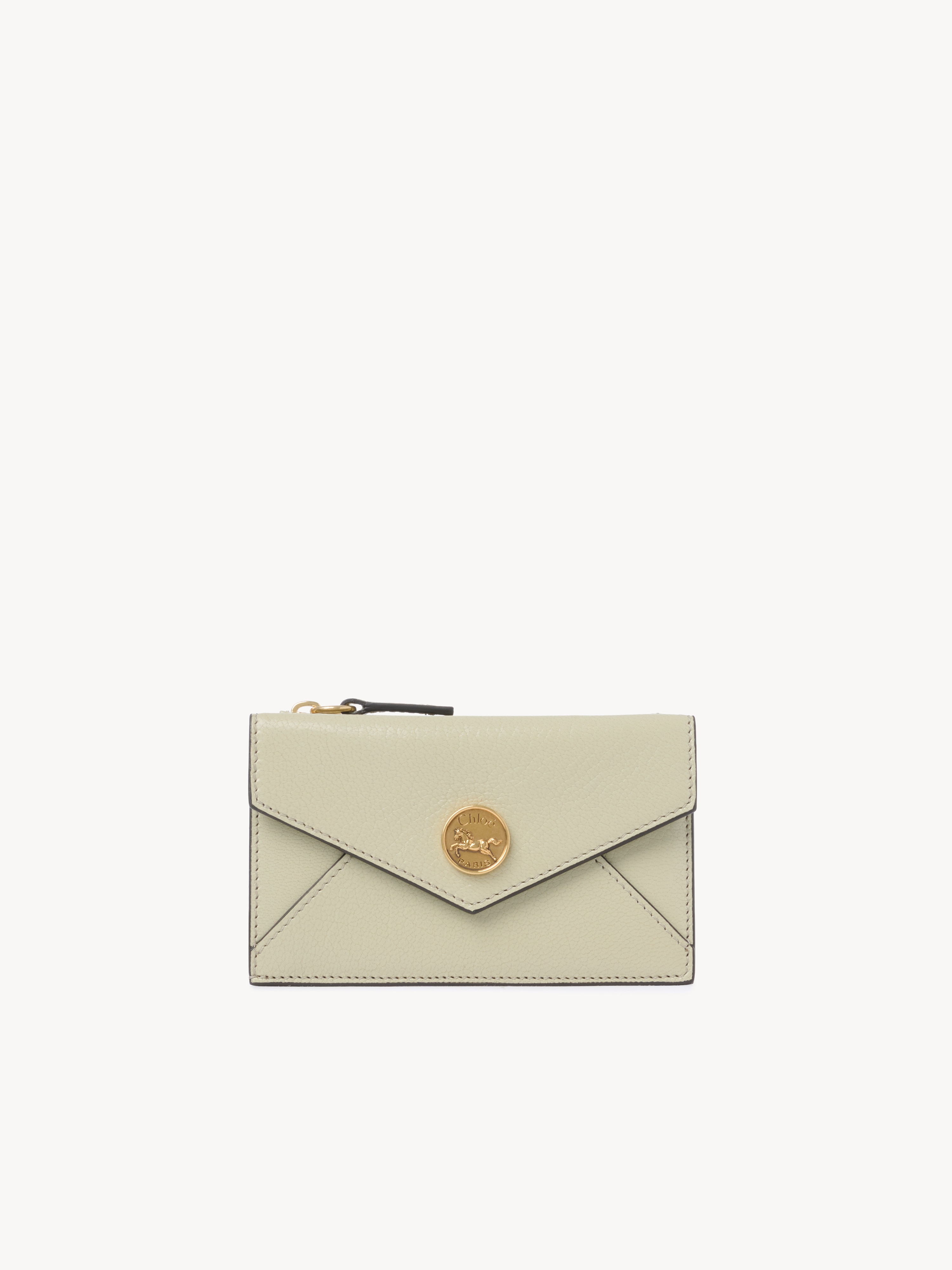 Small Envelope tri-fold in grained leather - NaN