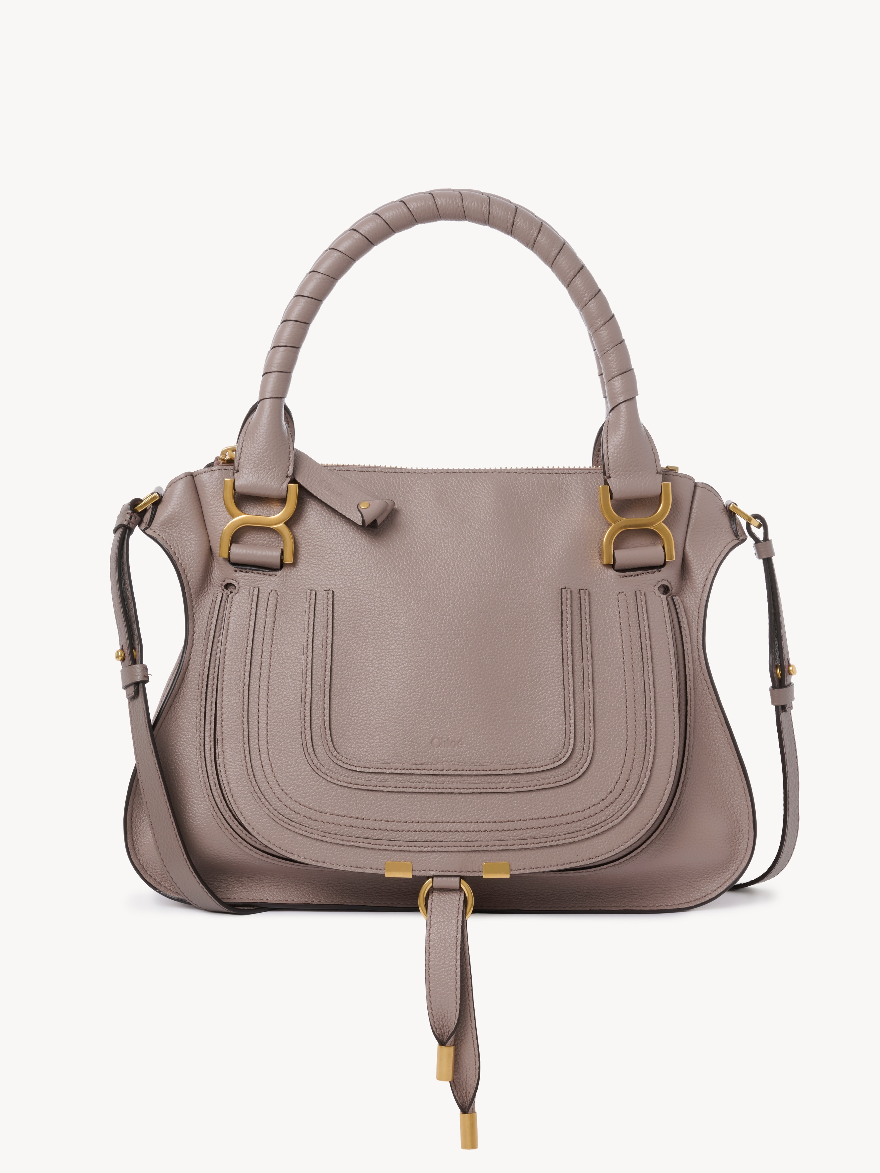 Marcie saddle bag in grained leather - NaN