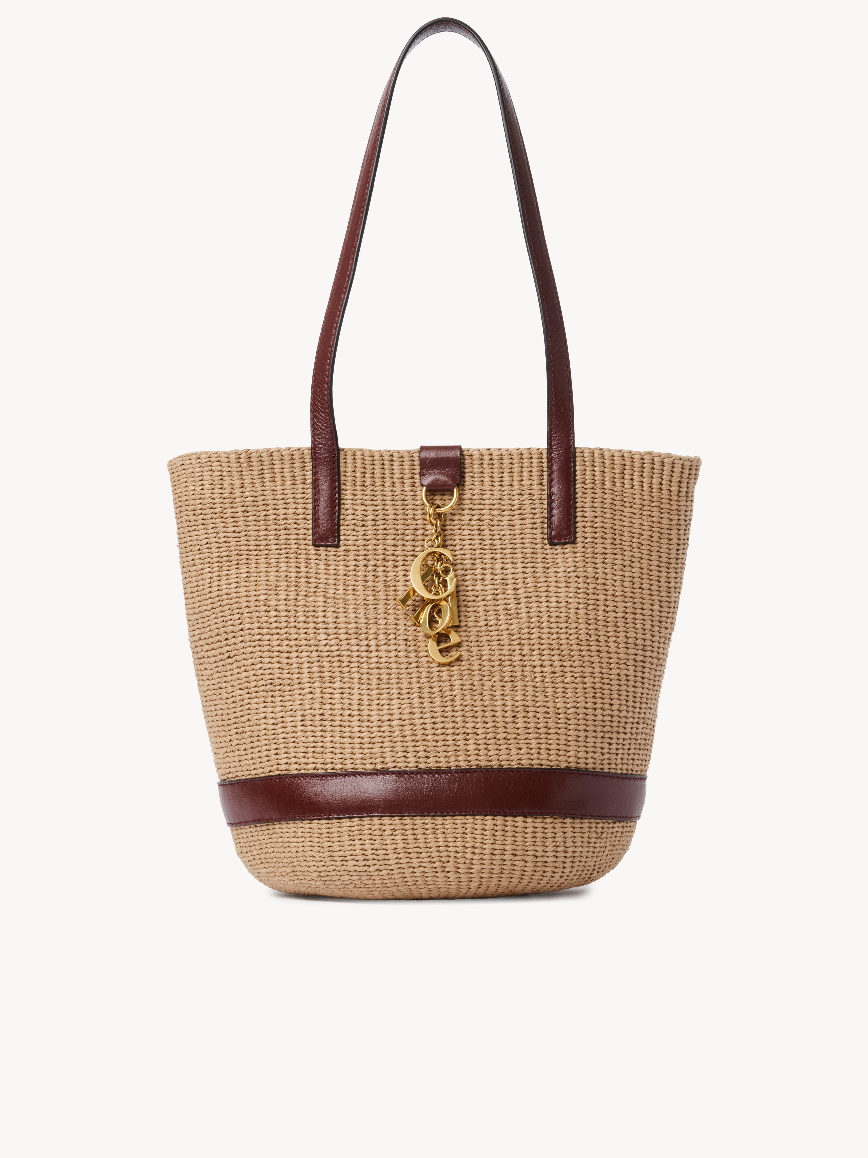 Chlo&eacute; Charms basket bag in natural fibres - NaN