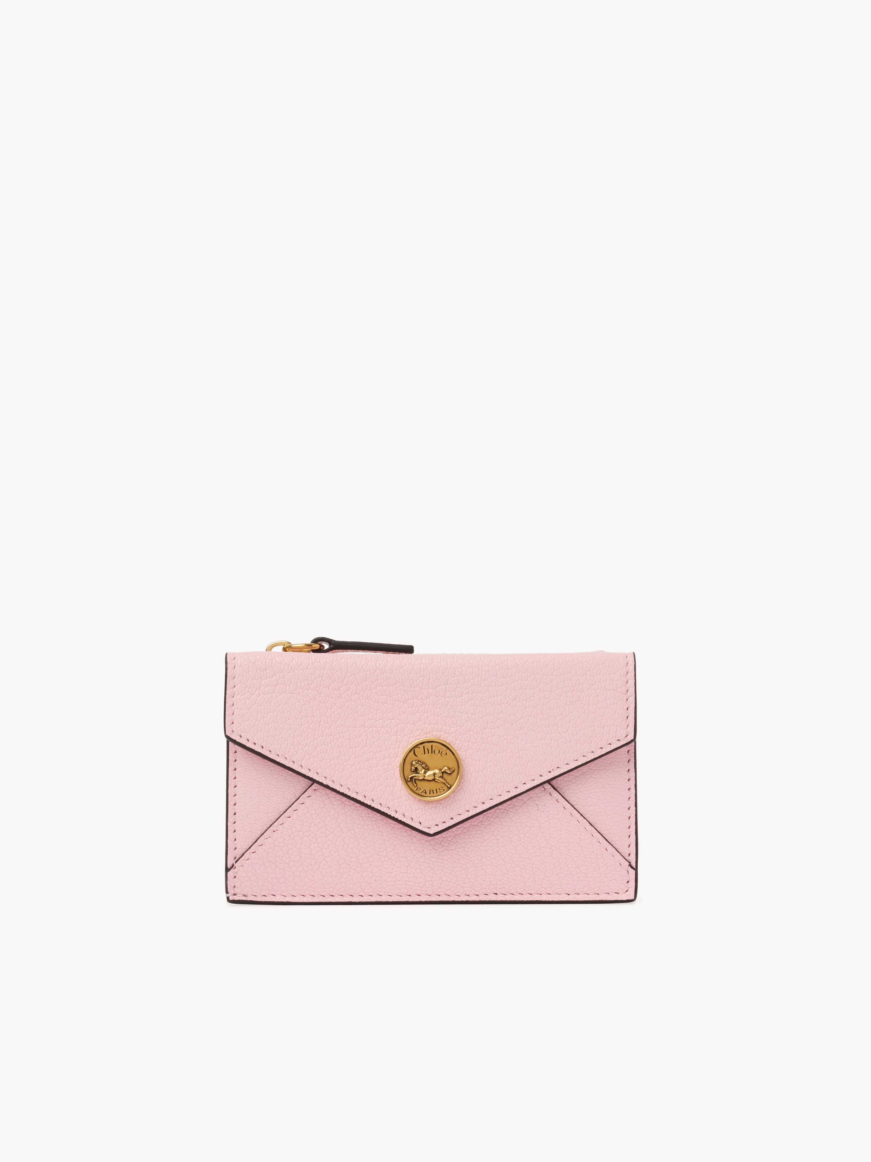 Small Envelope tri-fold in grained leather - NaN
