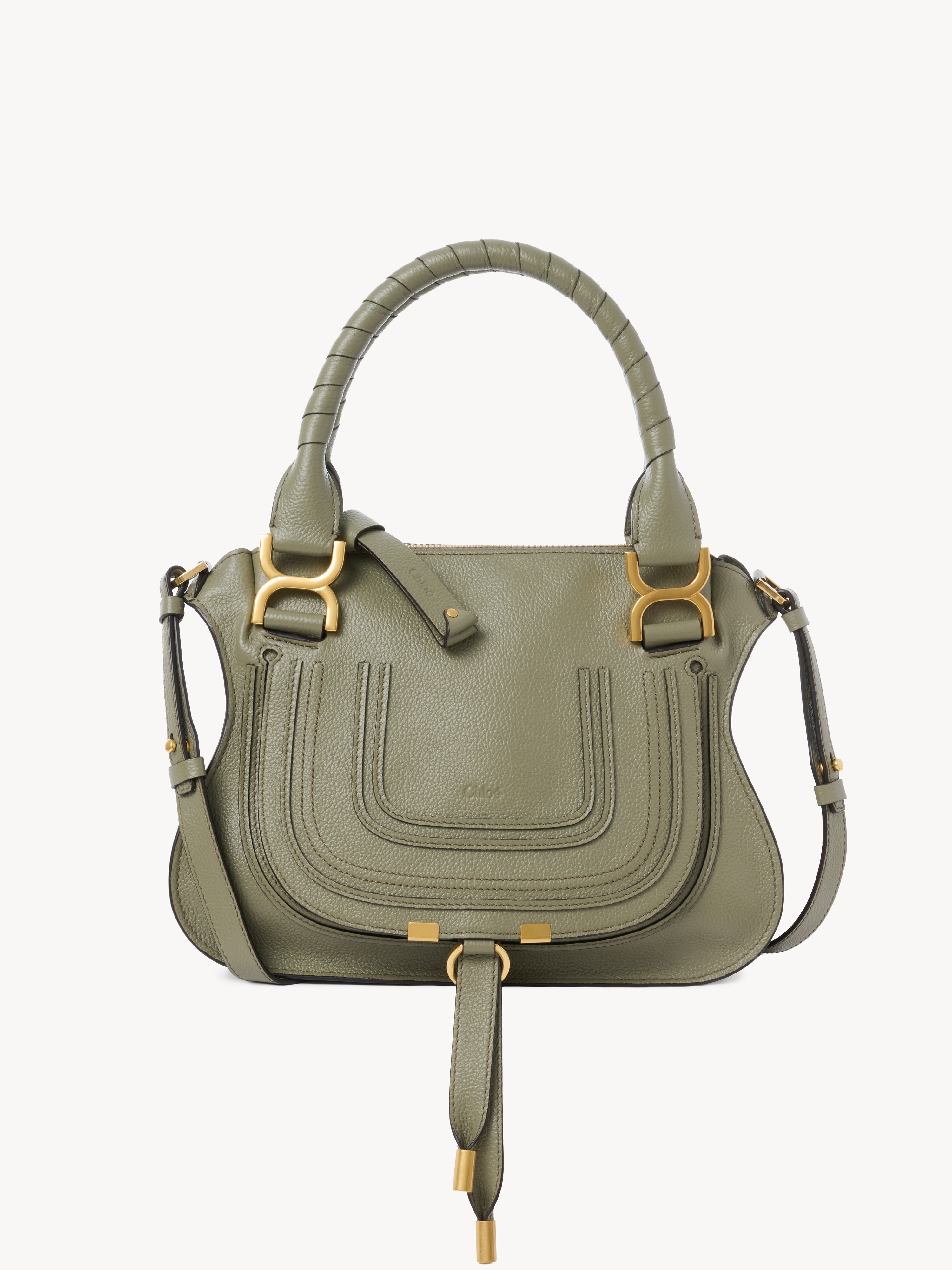 Marcie saddle bag in grained leather - NaN