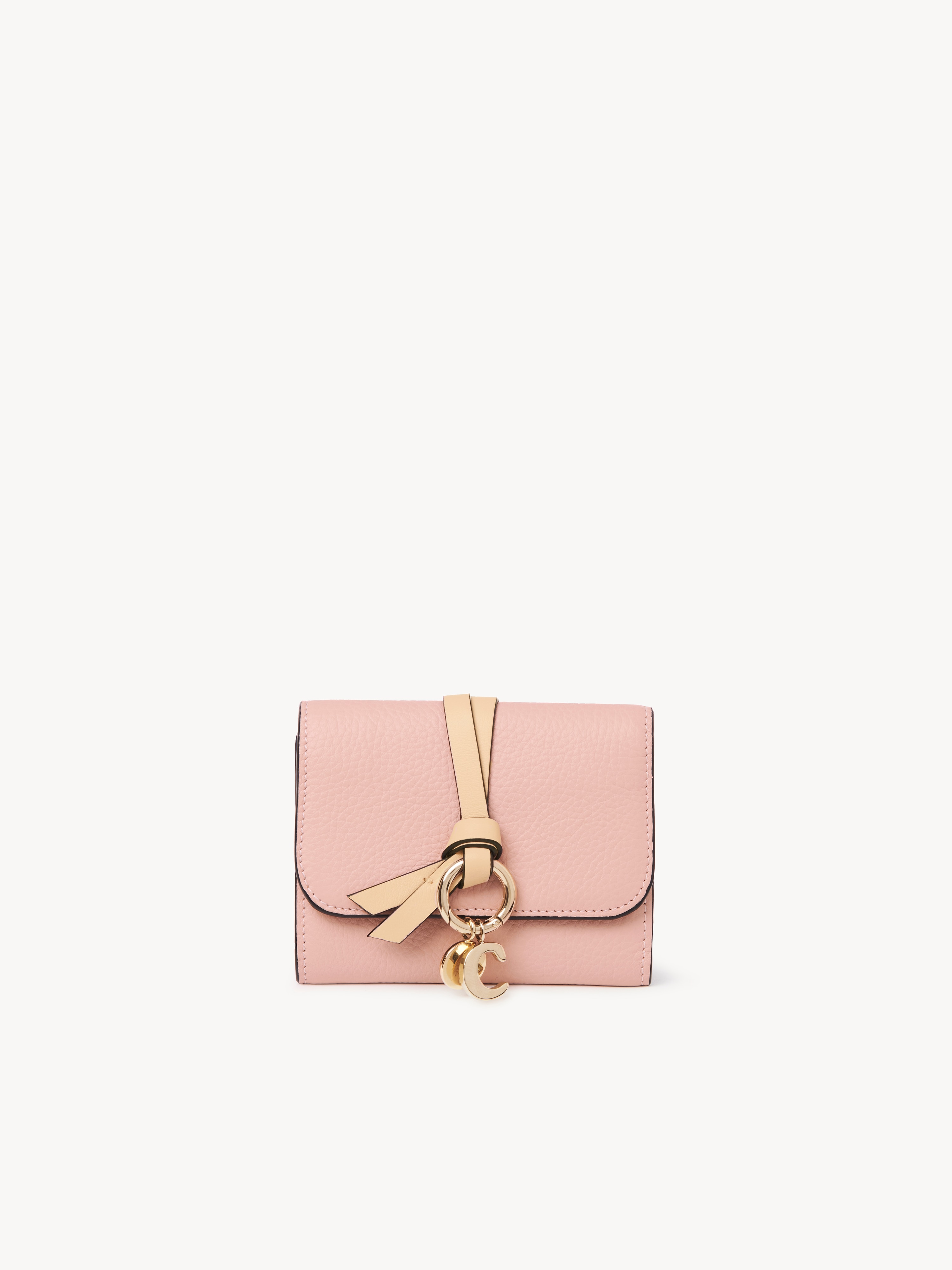 Alphabet wallet in grained leather - NaN