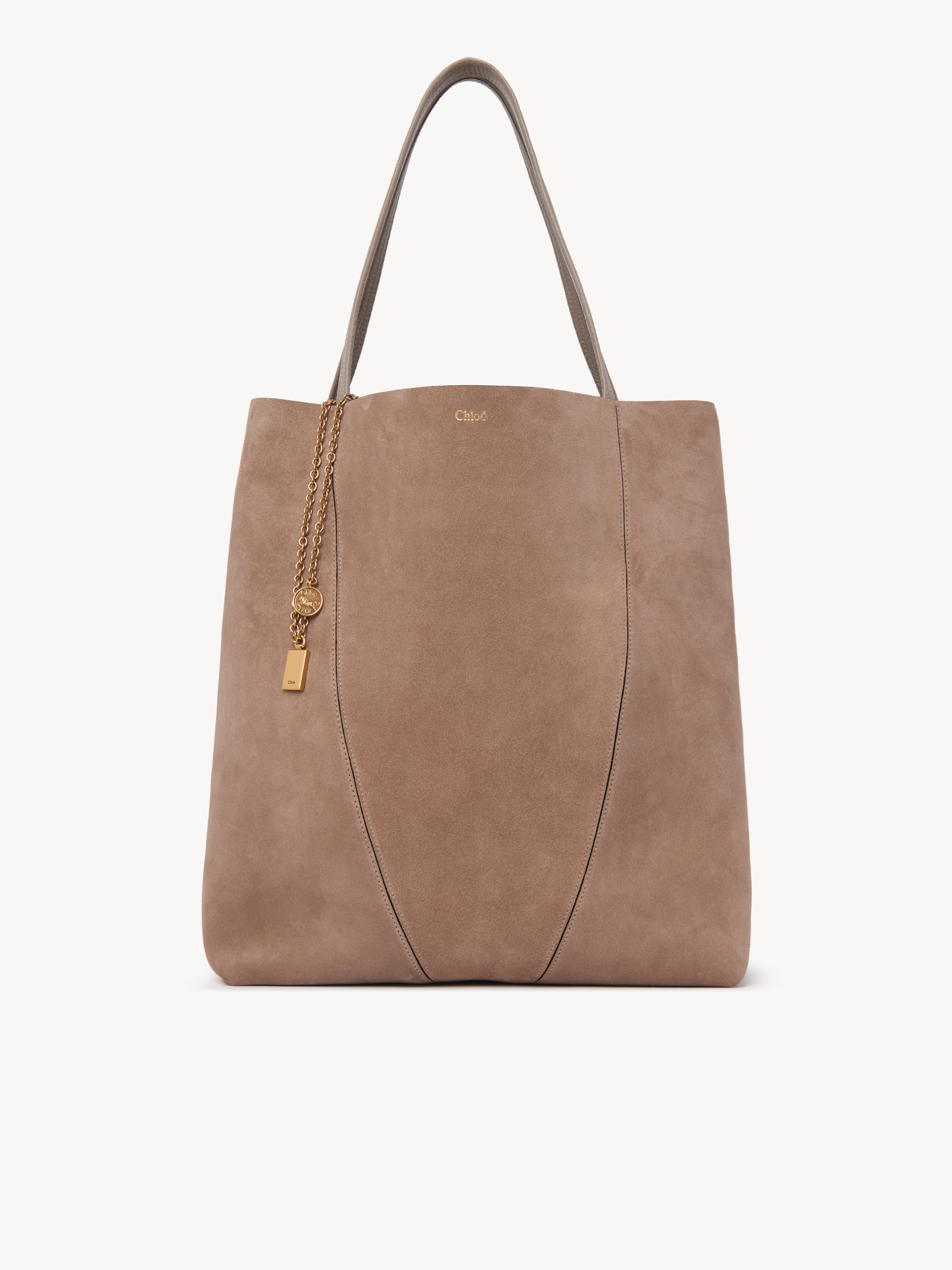 Chlo&eacute; Spin tote bag in suede leather - NaN