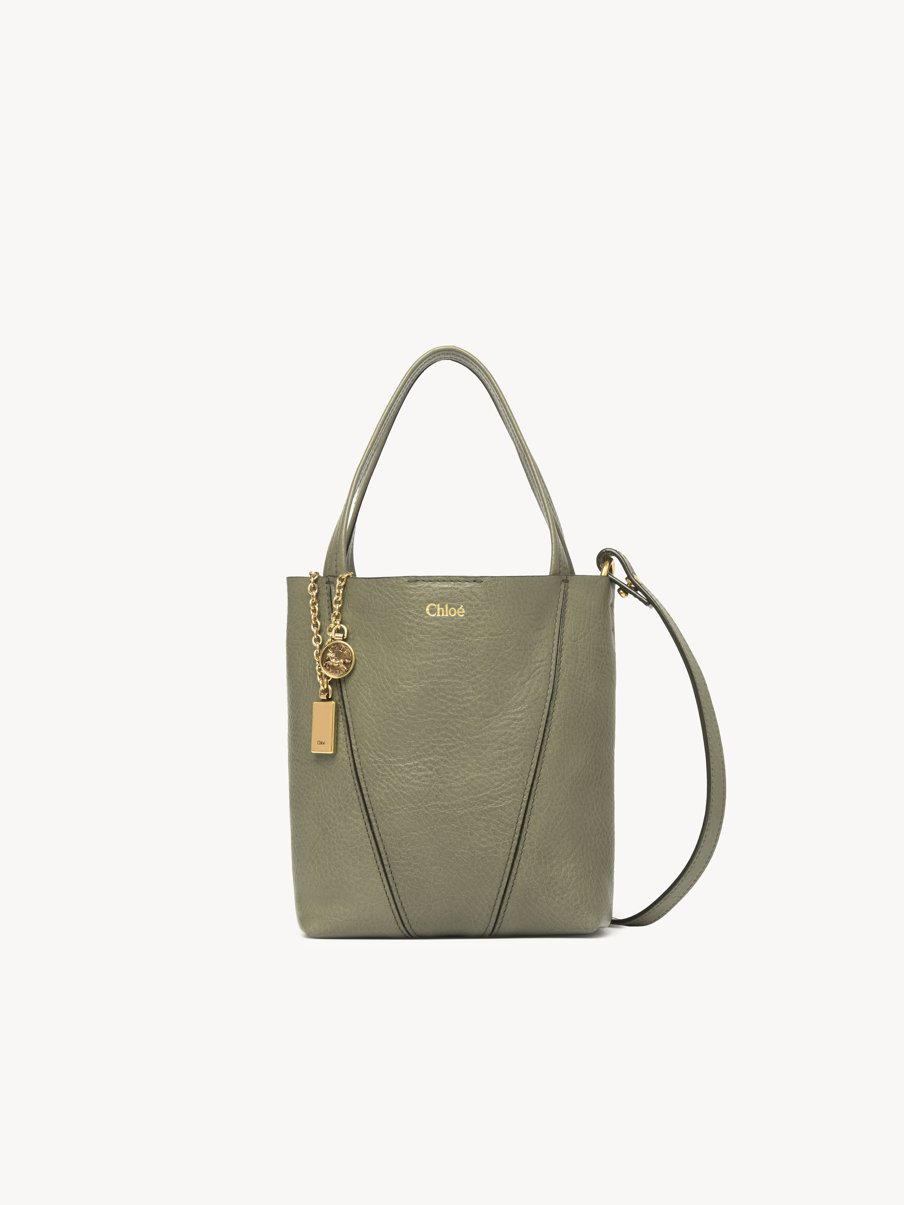 Chlo&eacute; Spin tote bag in grained leather - NaN