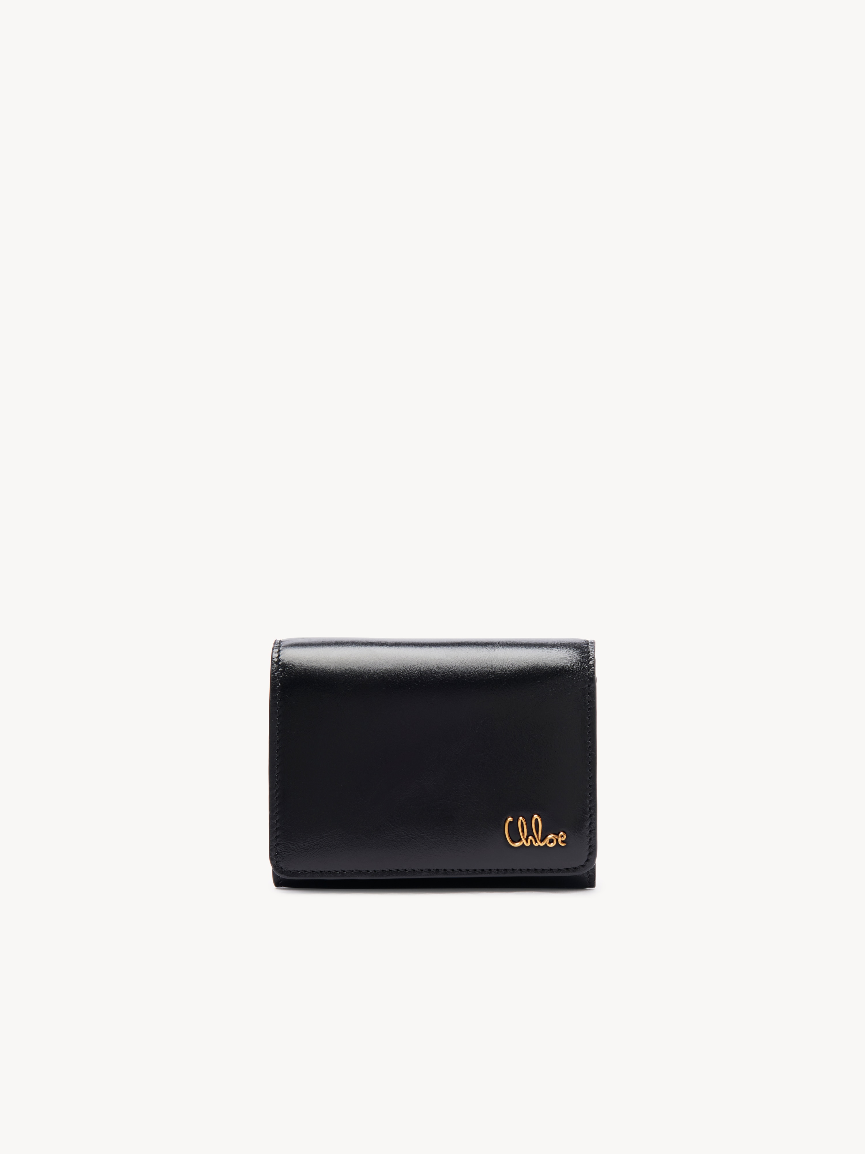 Chlo&eacute; Iconic zipped long wallet in shiny leather - NaN