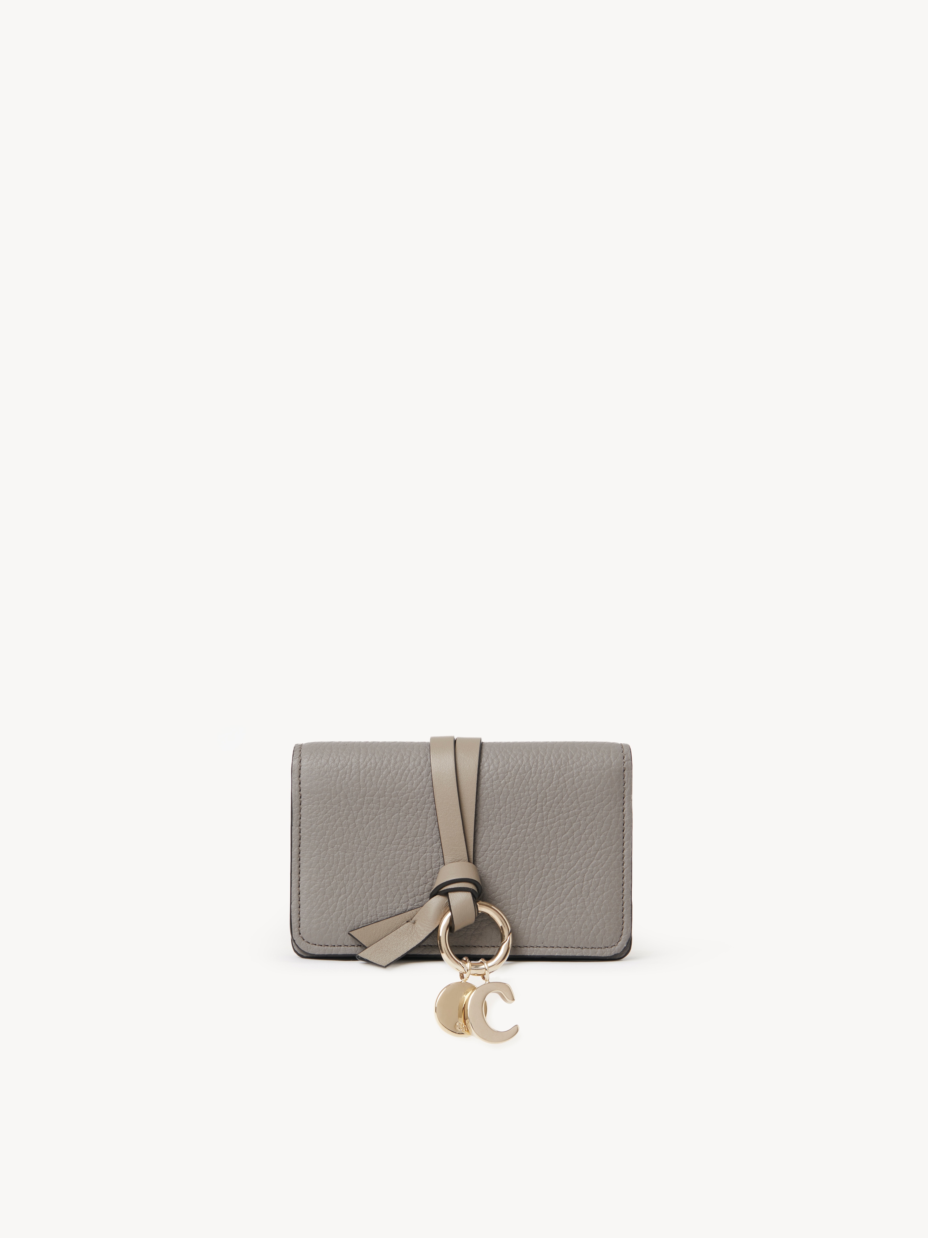 Alphabet wallet in grained leather - NaN