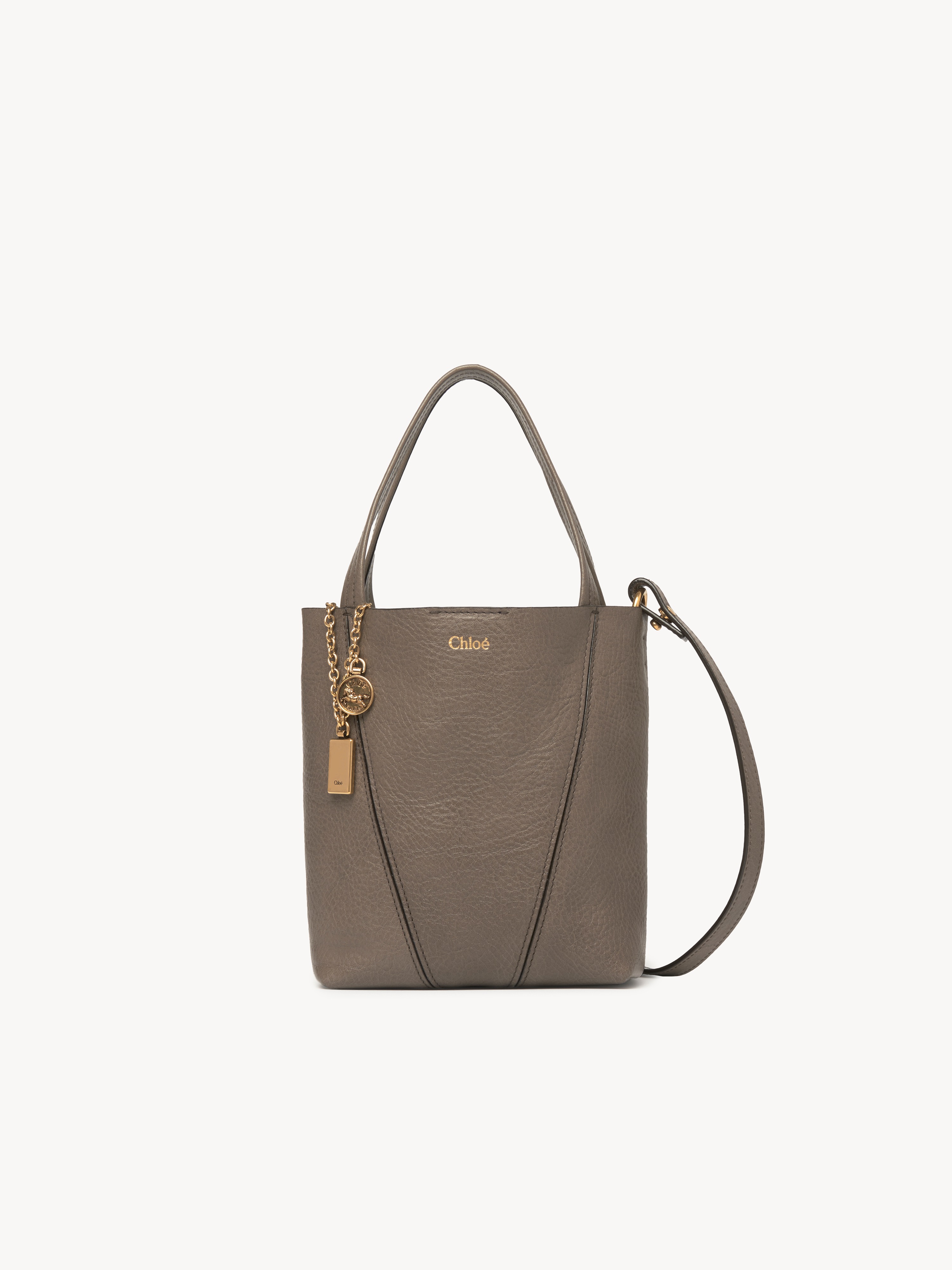 Large Chlo&eacute; Spin tote bag in grained leather - NaN