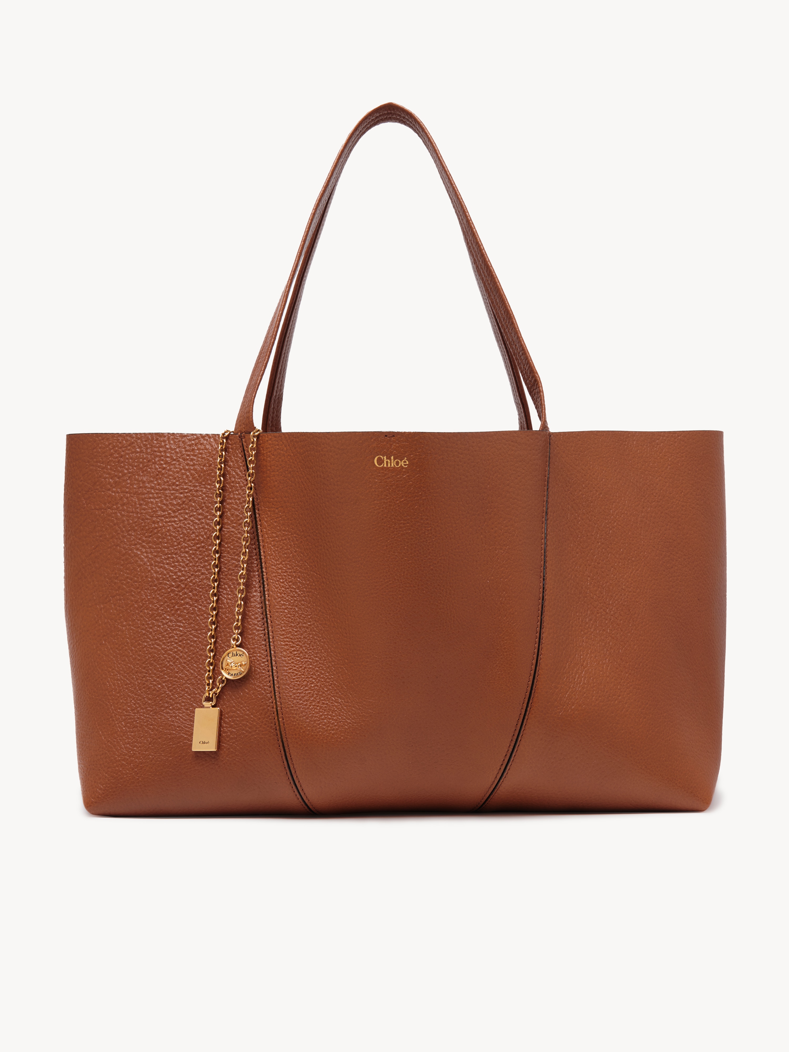 Small Chlo&eacute; Spin tote bag in grained leather - NaN