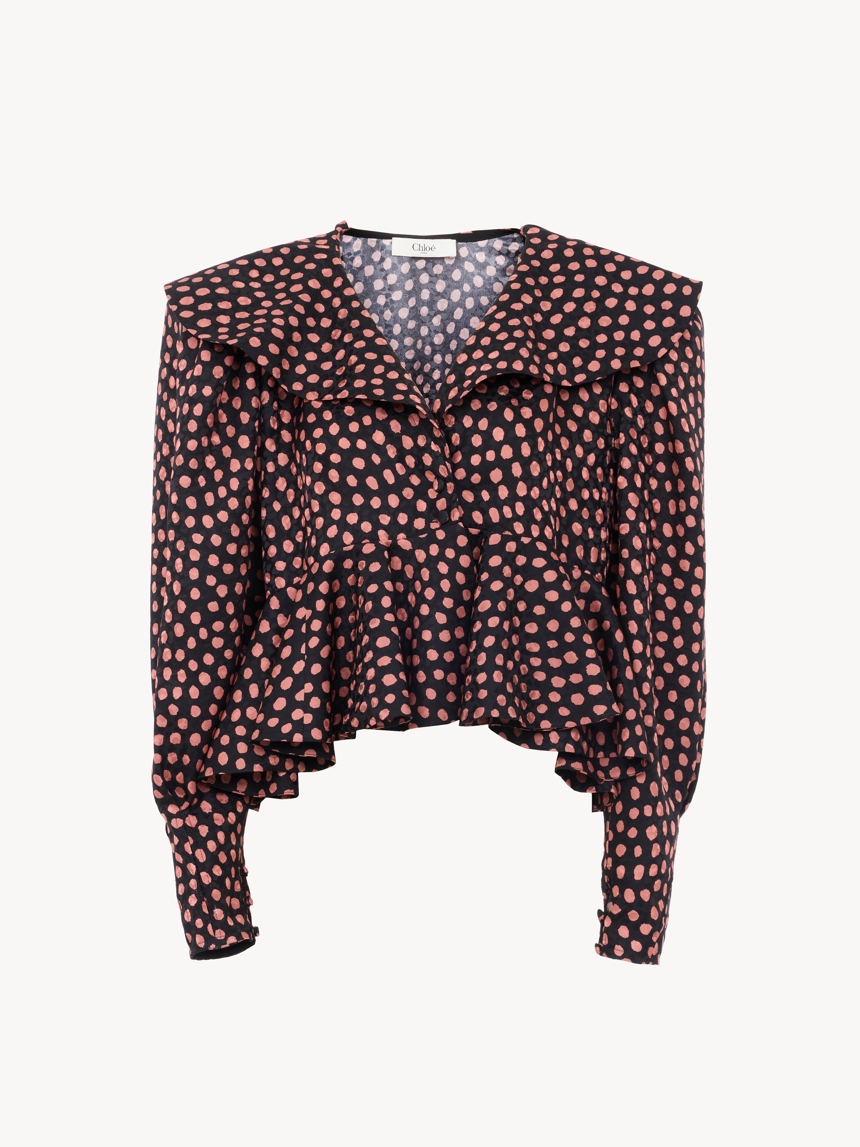 Cropped collarless jacket in leather - NaN